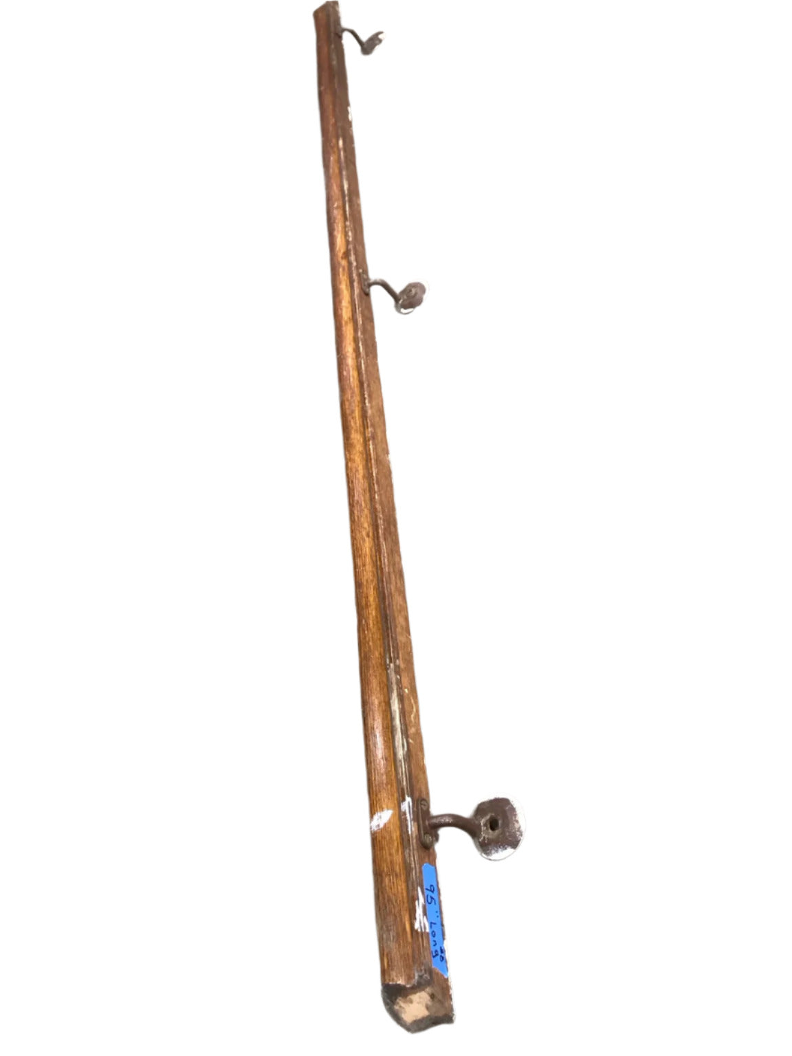 Extra Long Oak Handrail with Metal Wall Brackets