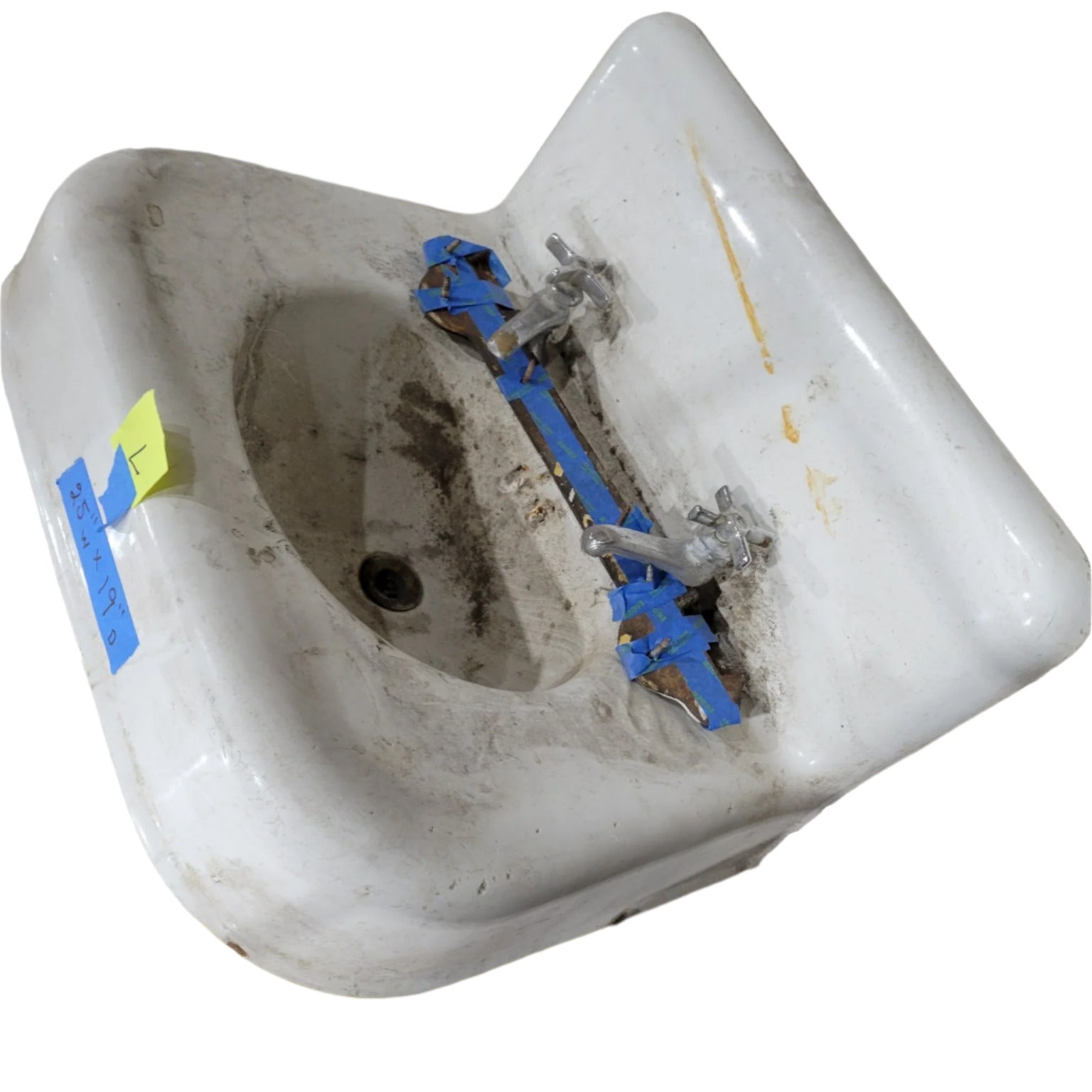 Vintage Wall-Mount Cast Iron Utility Sink