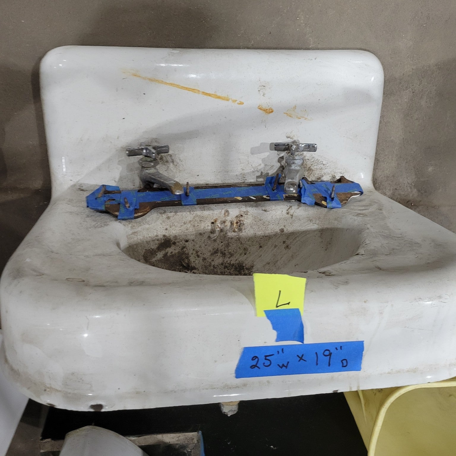 Vintage Wall-Mount Cast Iron Utility Sink