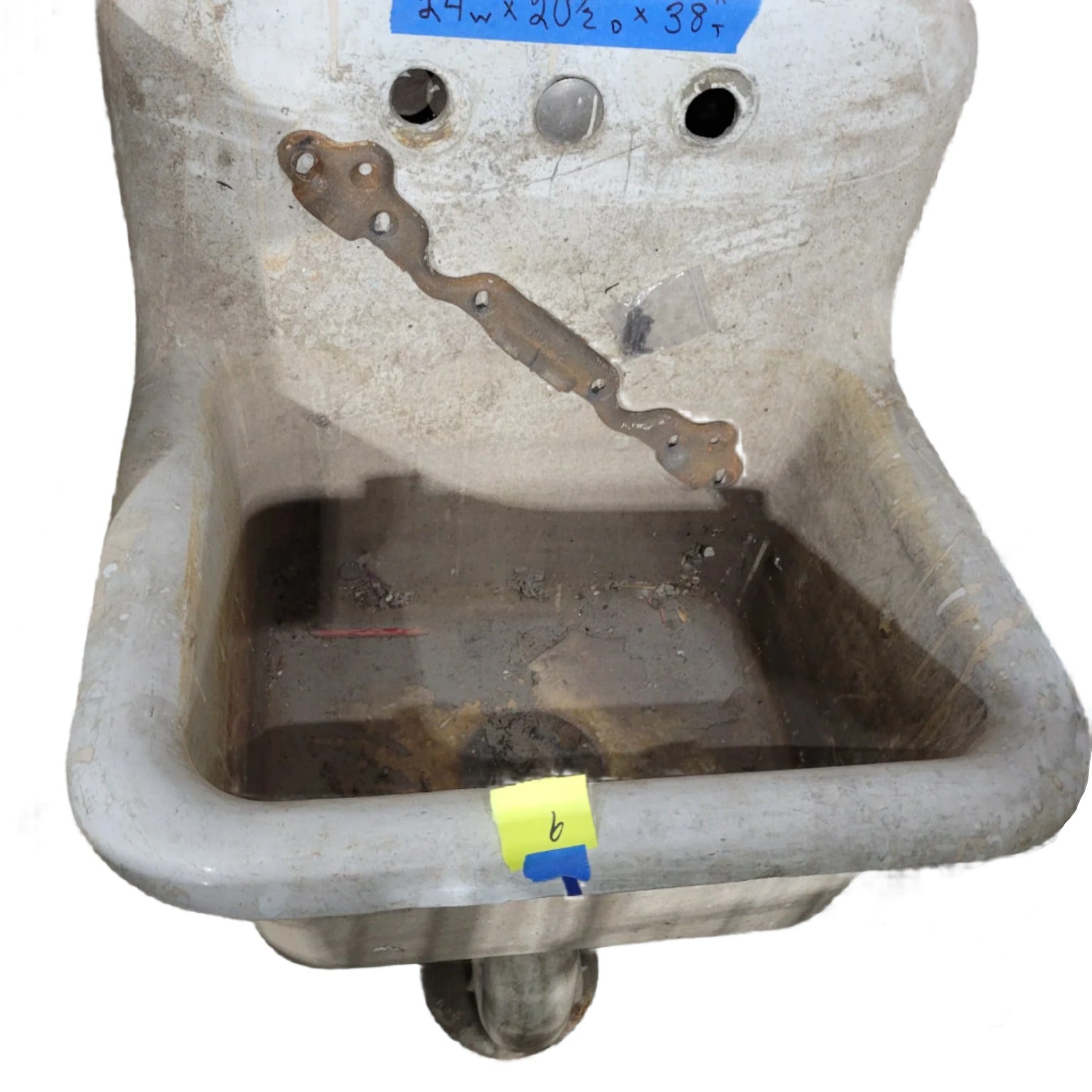 Large Vintage Cast Iron Utility Sink
