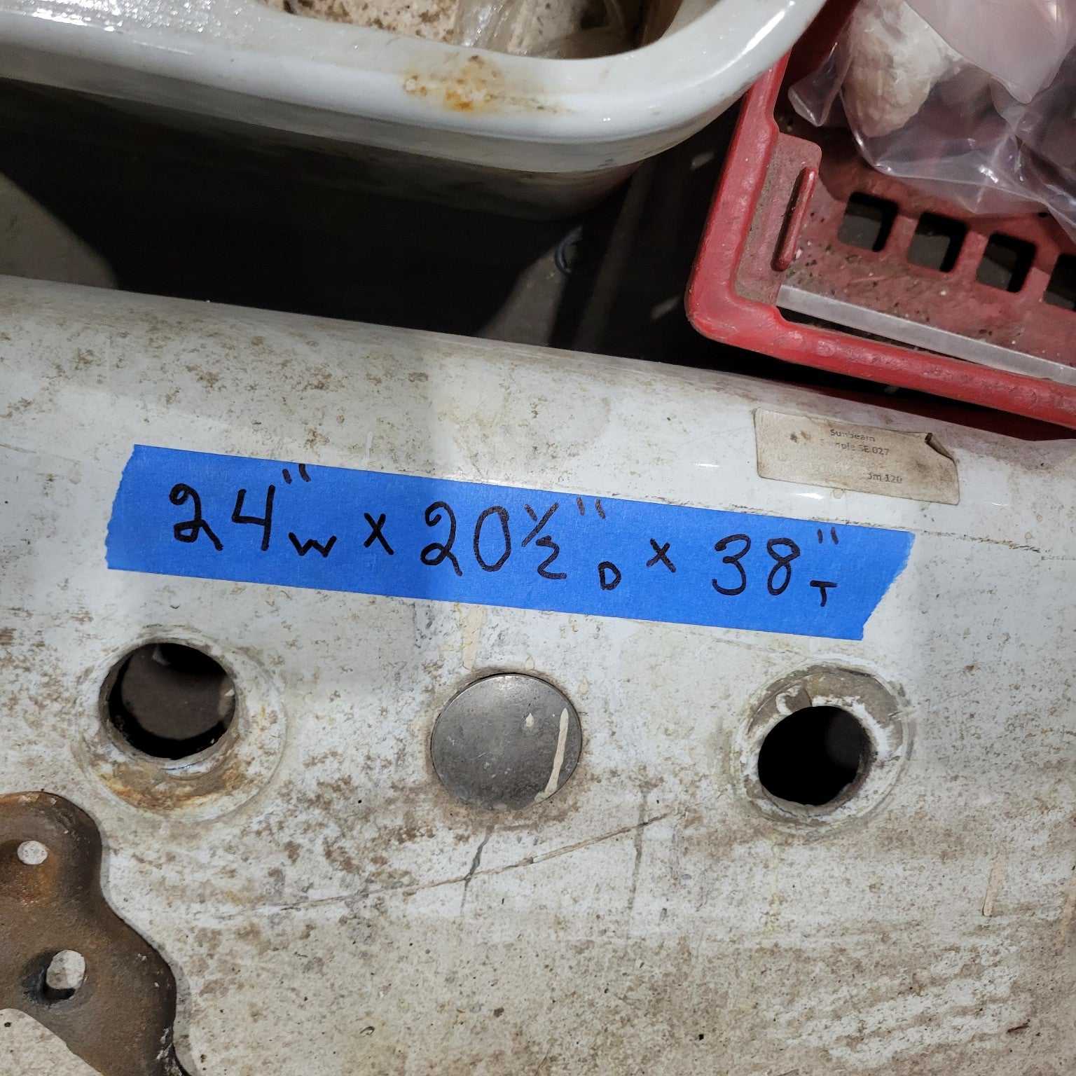 Large Vintage Cast Iron Utility Sink