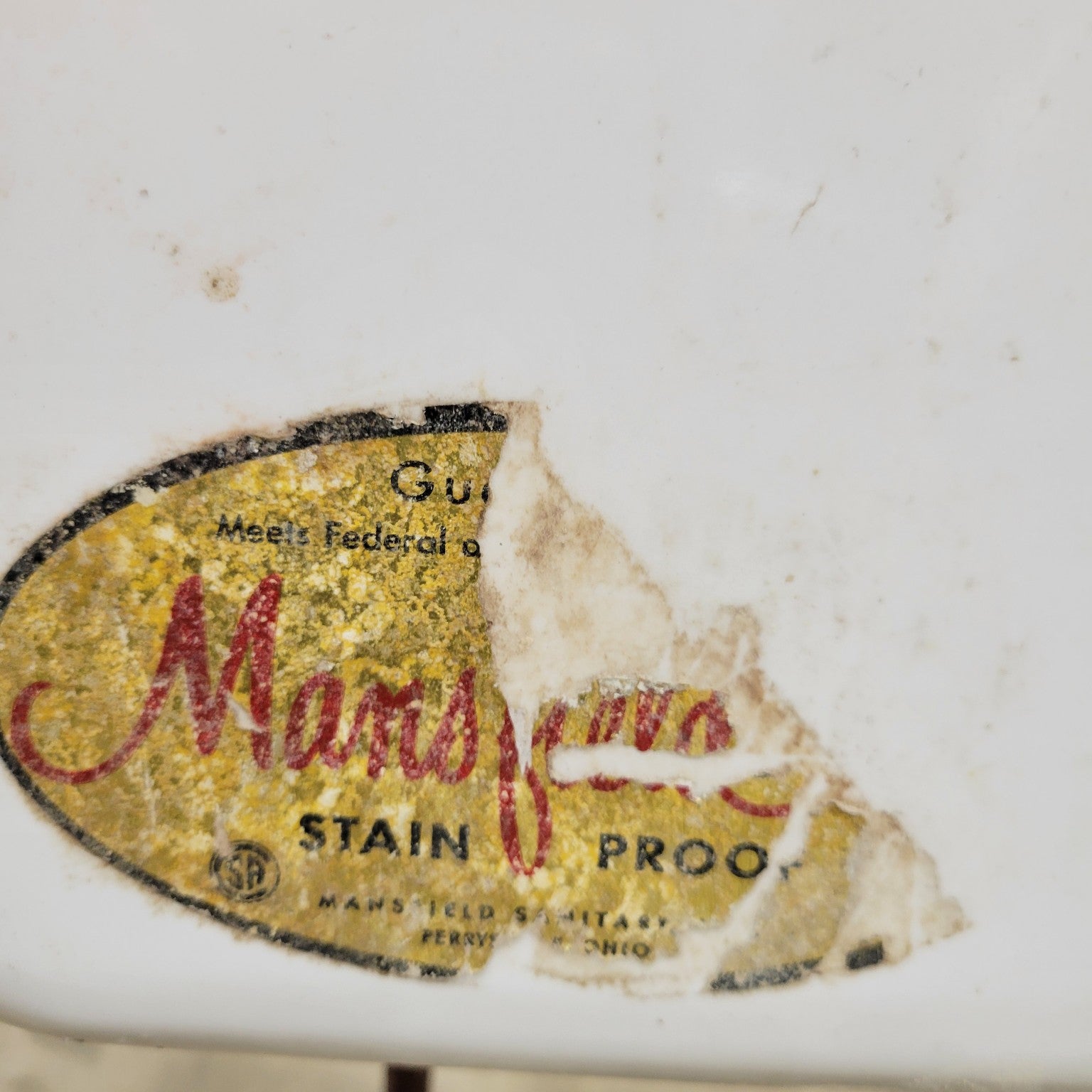 Vintage Mansfield Stain-Proof Toilet (No Lid)