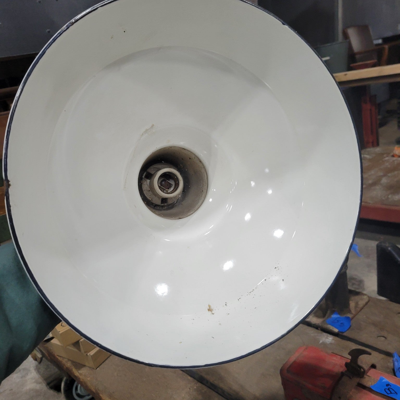 Vintage Industrial Enamel Warehouse Pendant Light