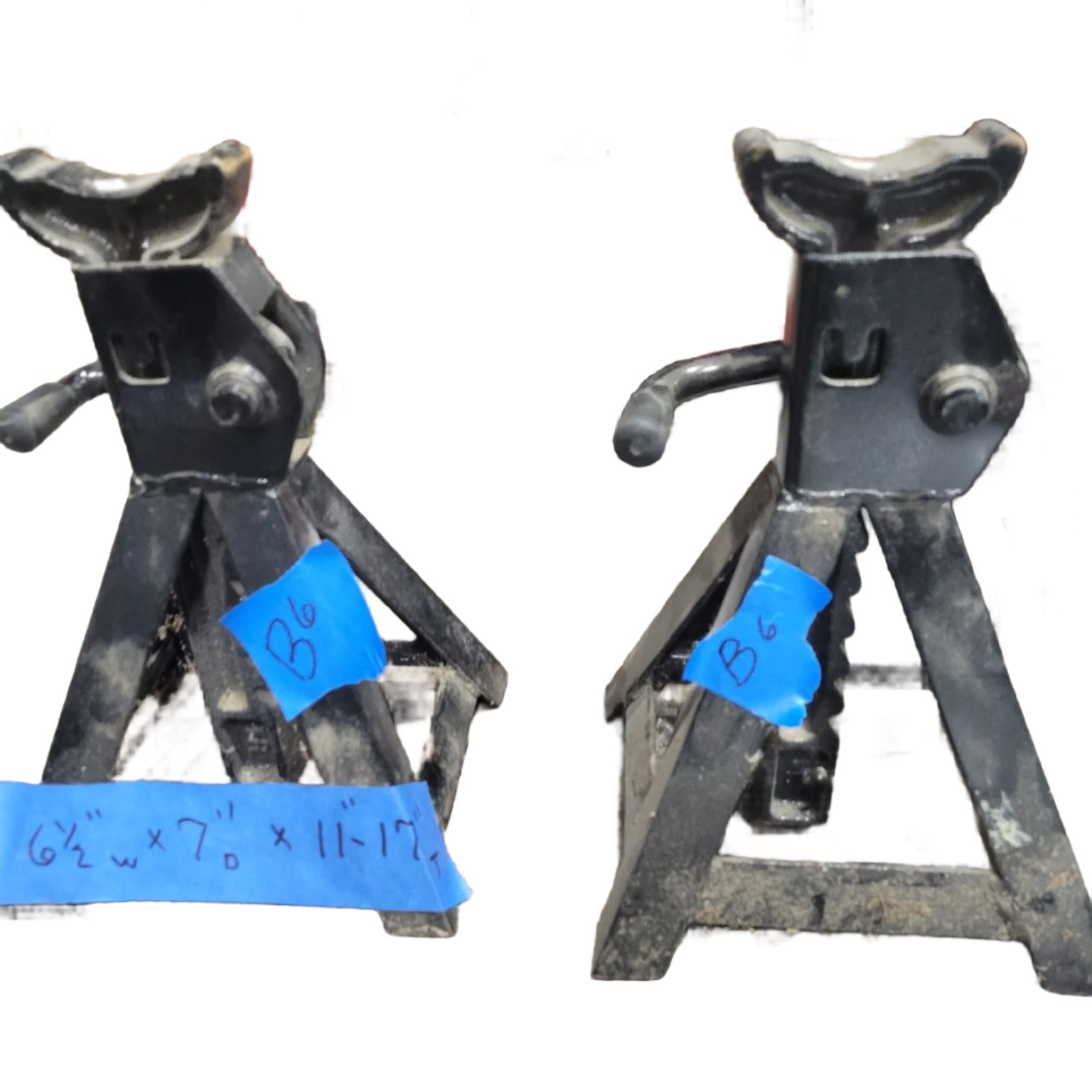 Pair of Adjustable Steel Jack Stands