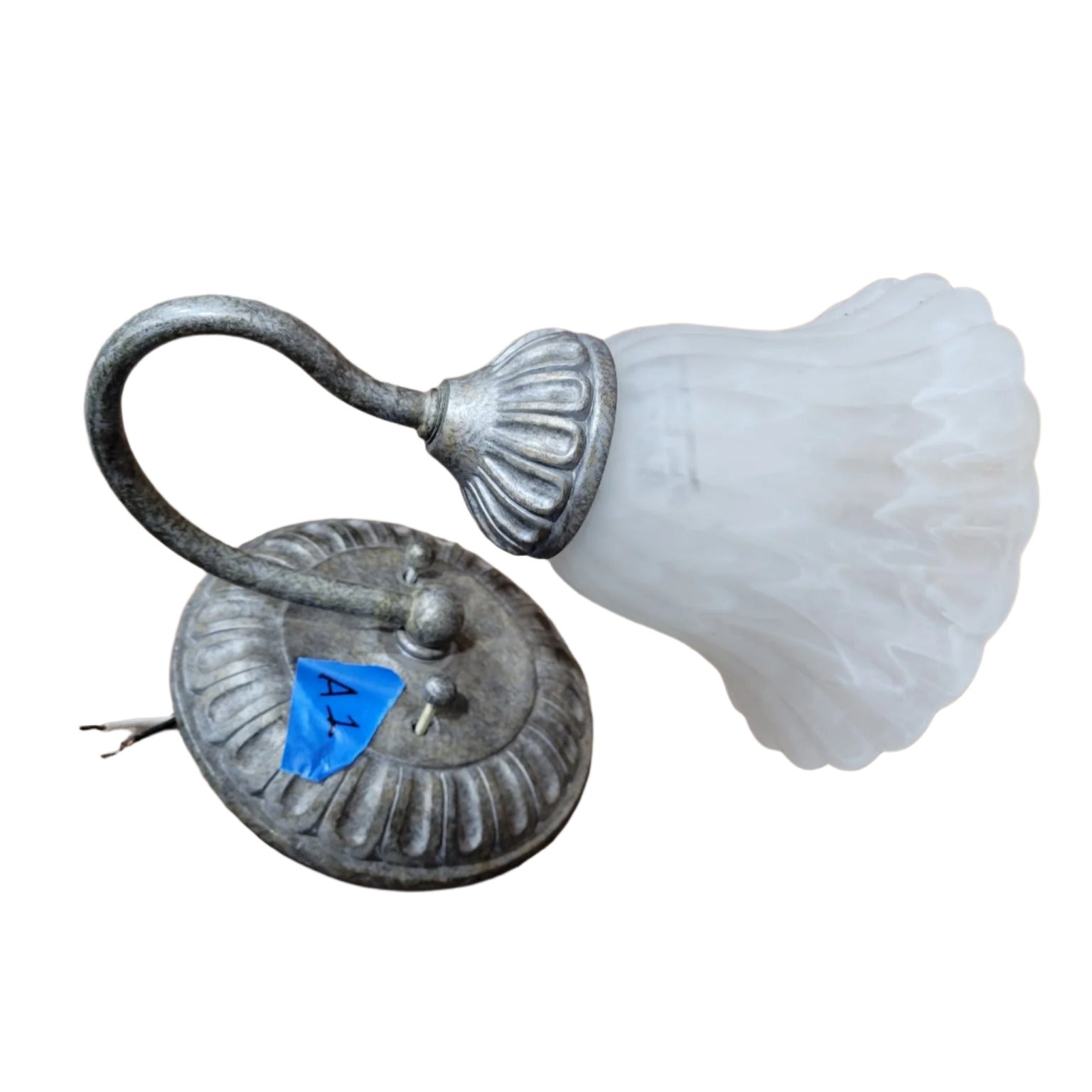 Vintage Wall Sconce with Frosted Glass Shade