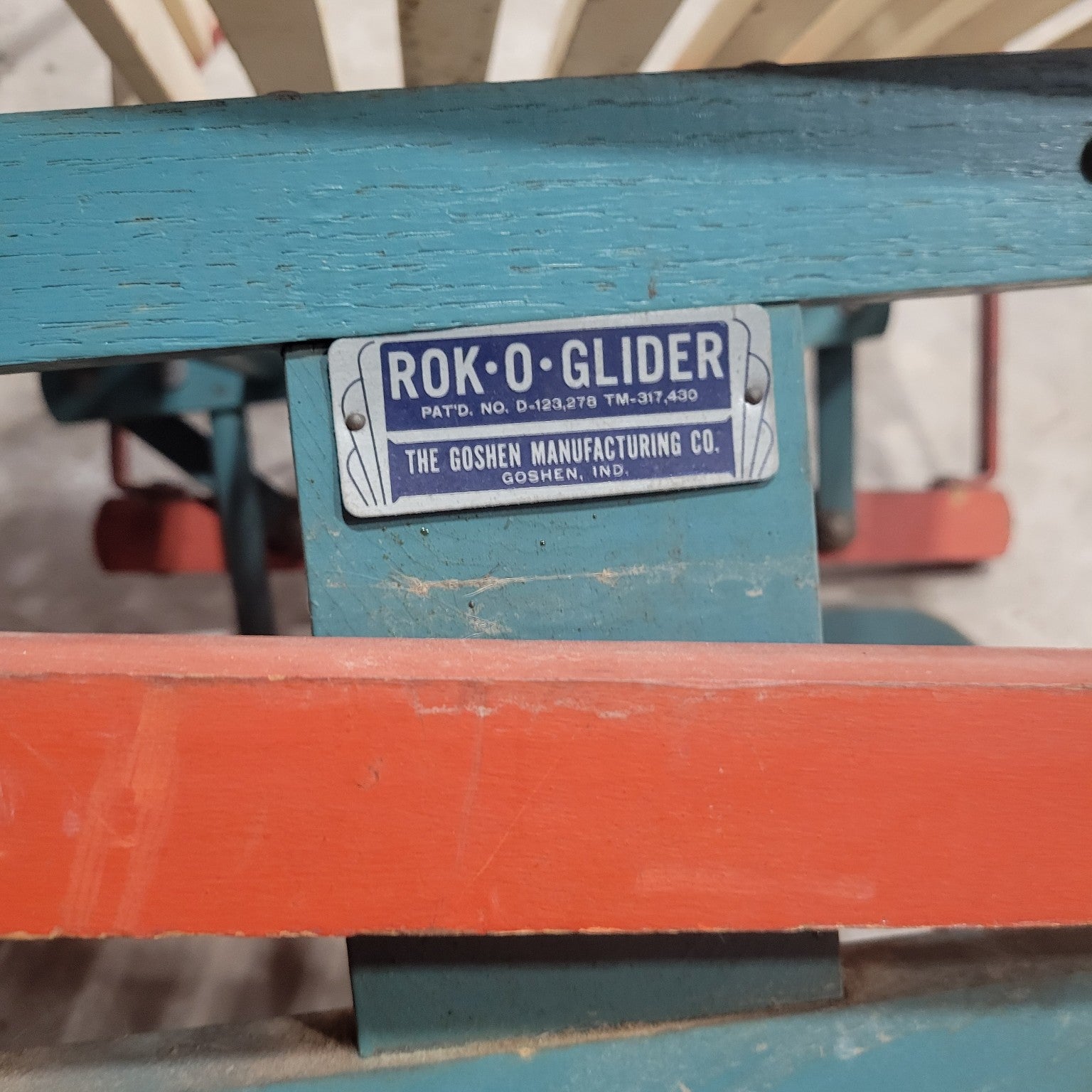 Rok-O-Glider Wooden and Metal Rocking Chair