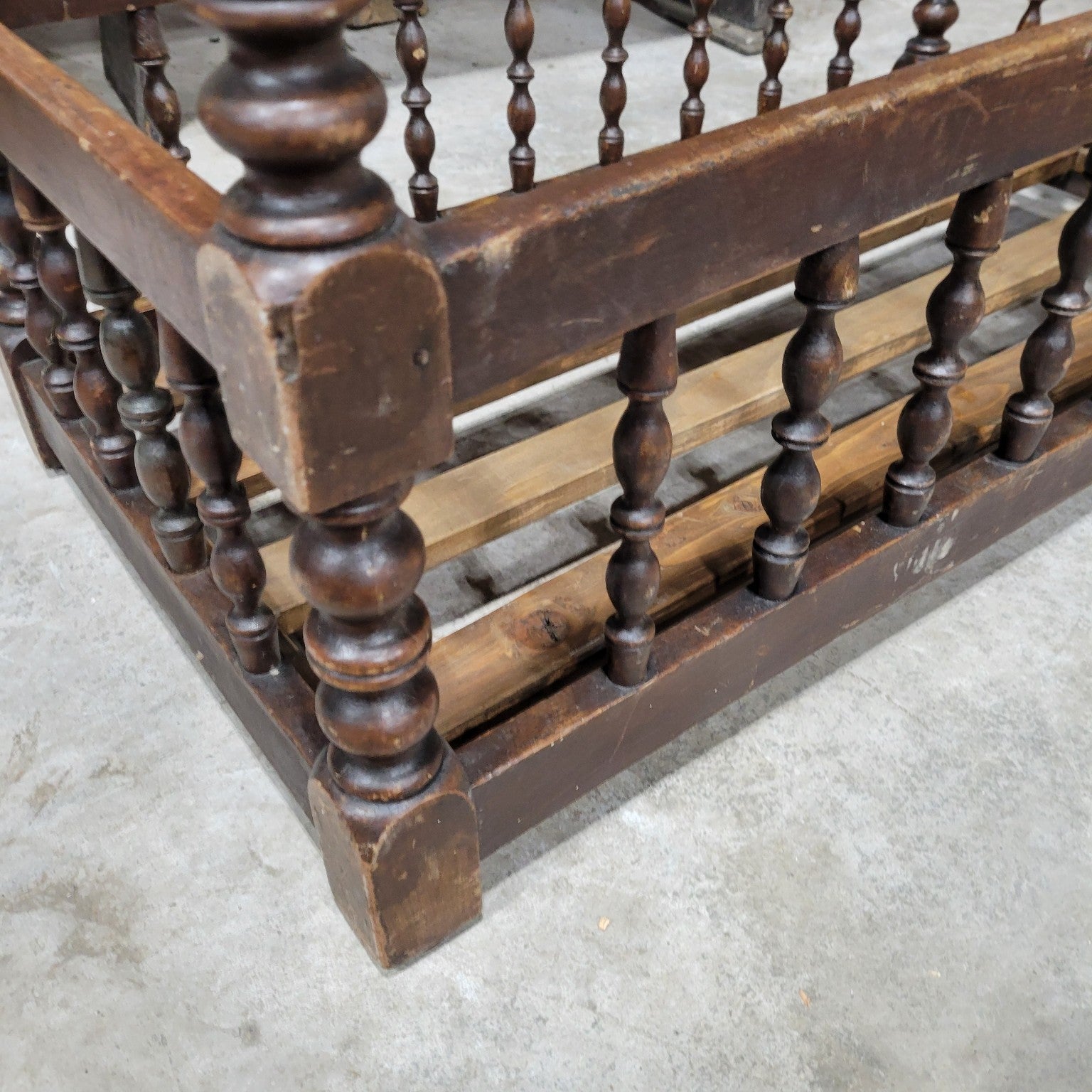 Antique Spindle Wooden Cradle or Bench Base