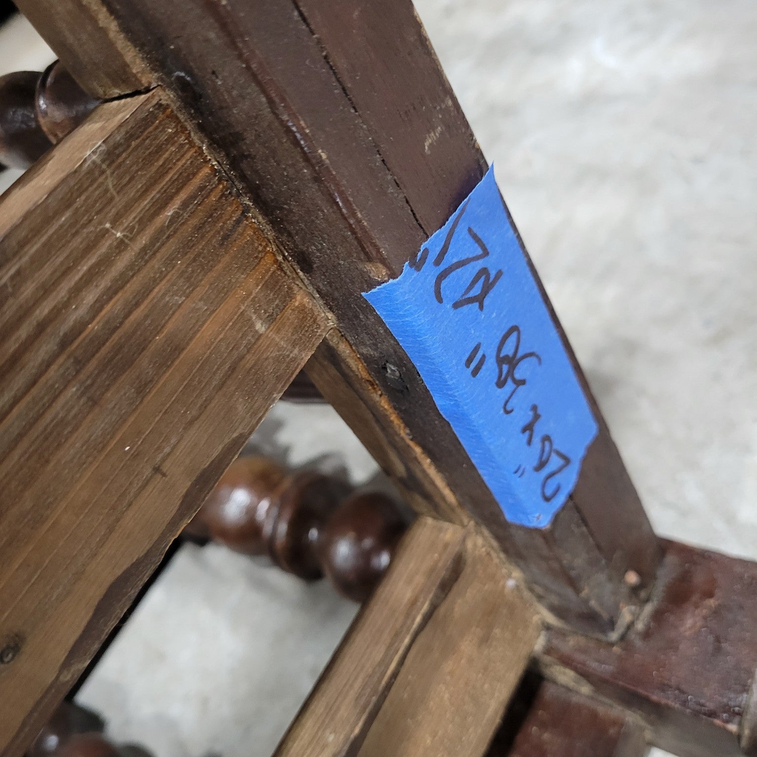 Antique Spindle Wooden Cradle or Bench Base