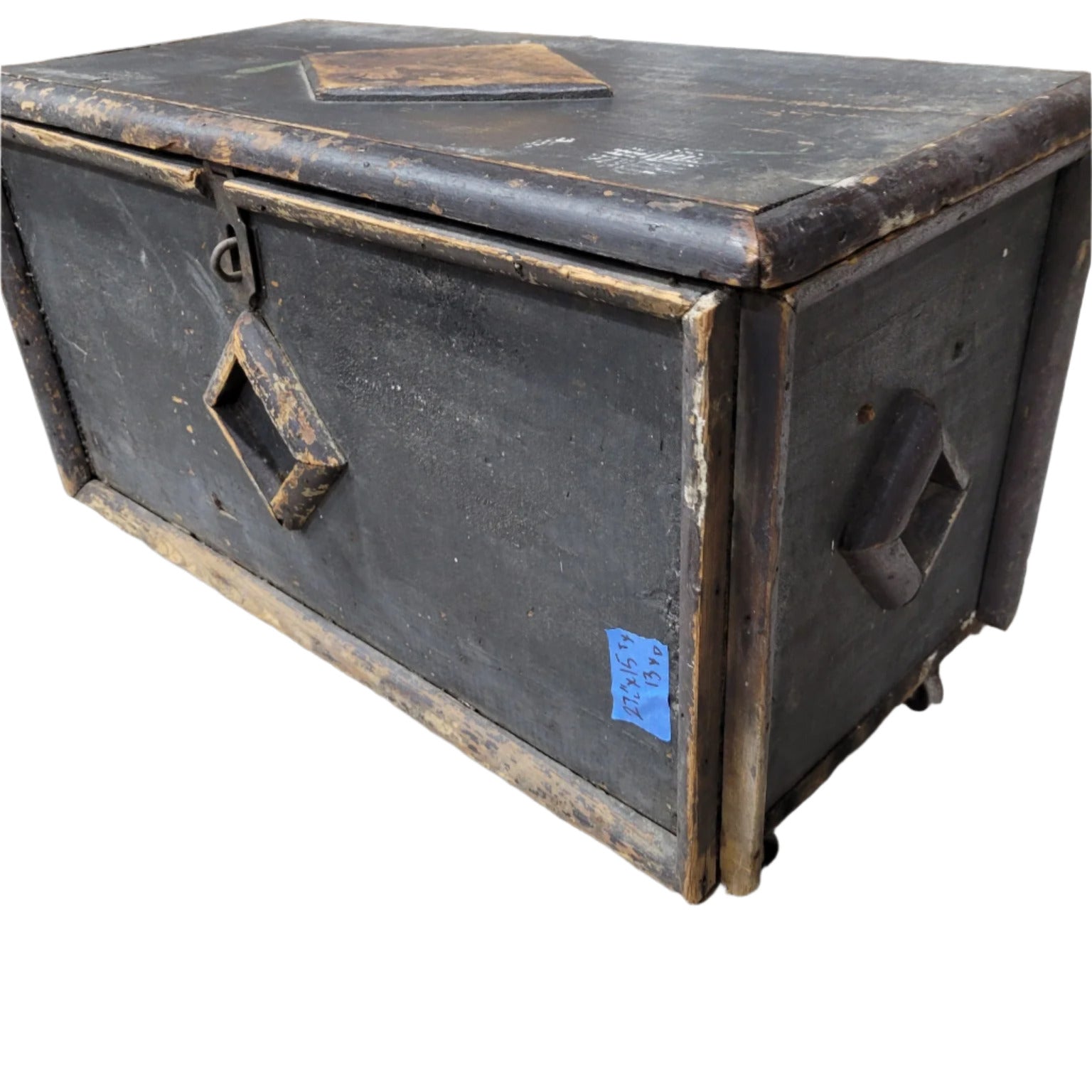 Handmade Wooden Trunk on Wheels