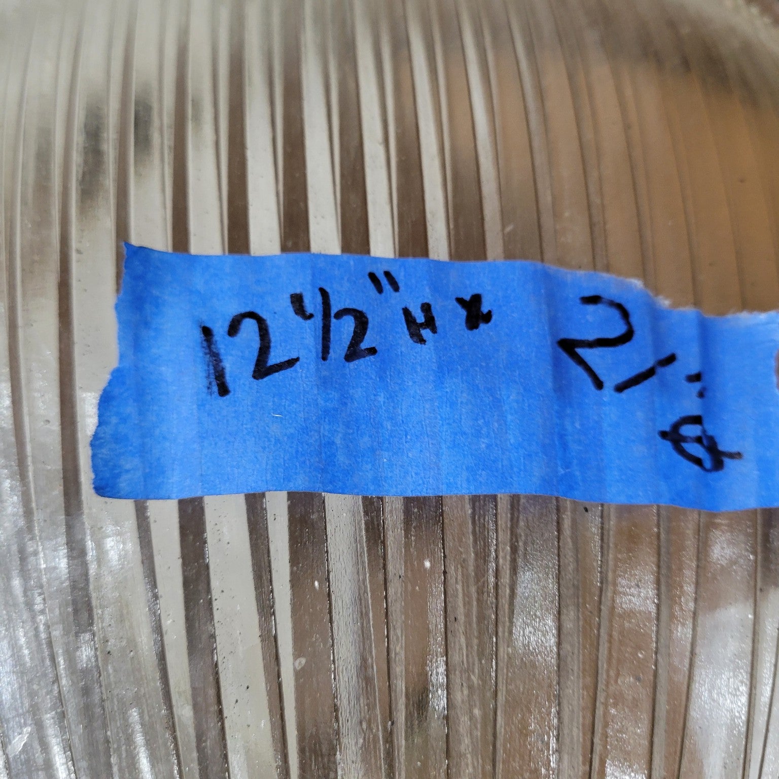 Holophane Ribbed Glass Light Shade