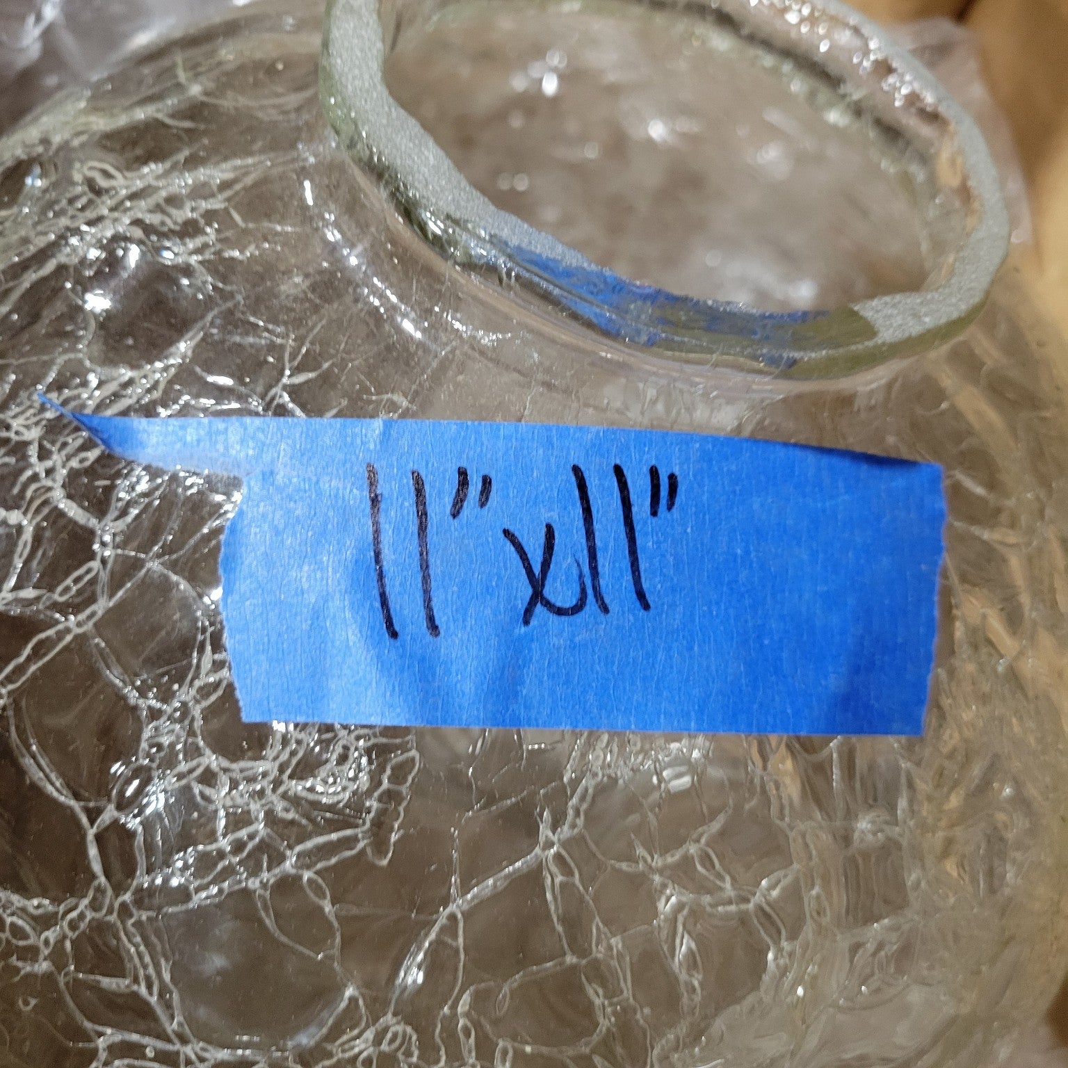 Vintage Crackle Glass Globe Light Shade
