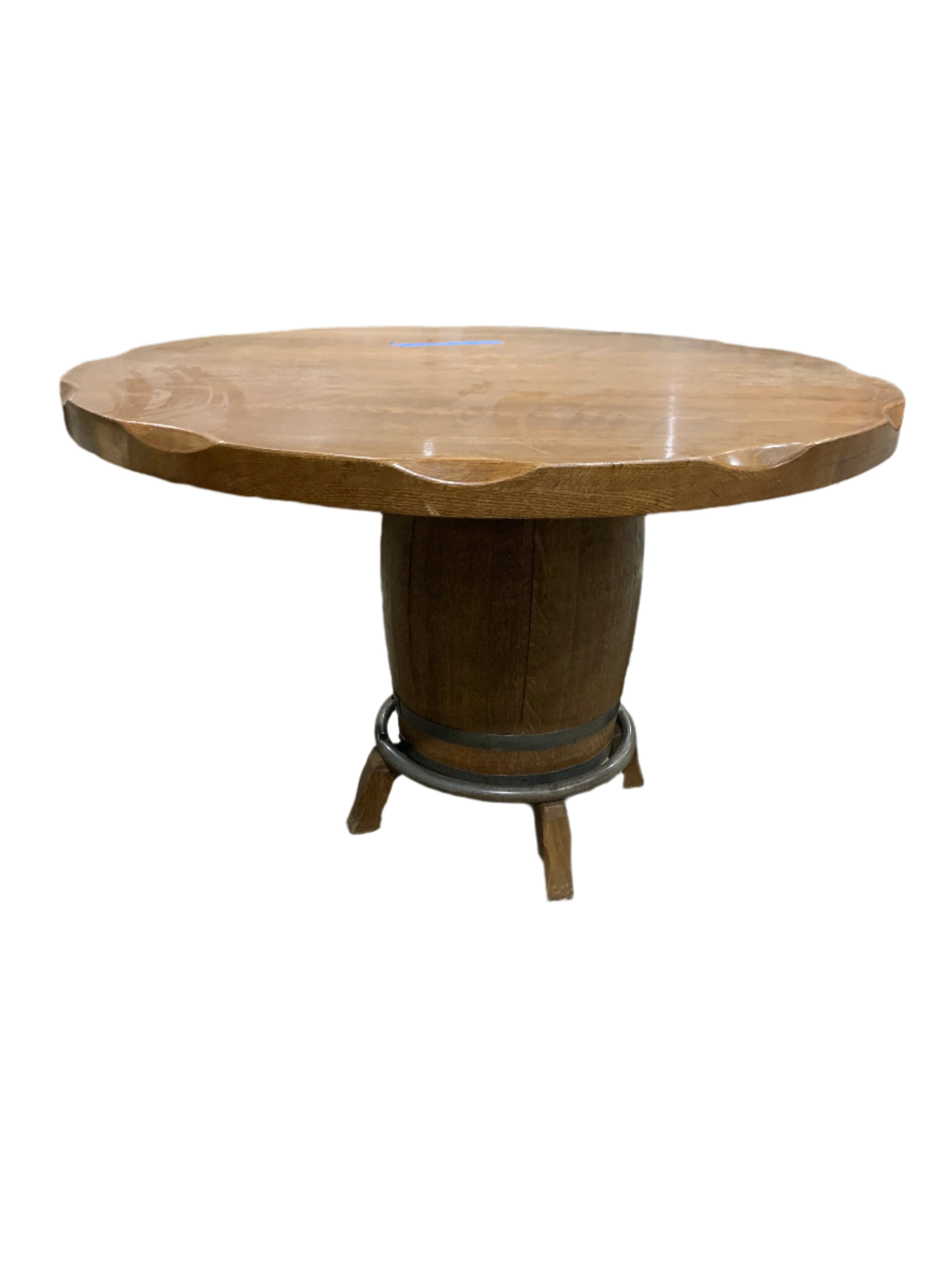 Rustic Whiskey Barrel Table