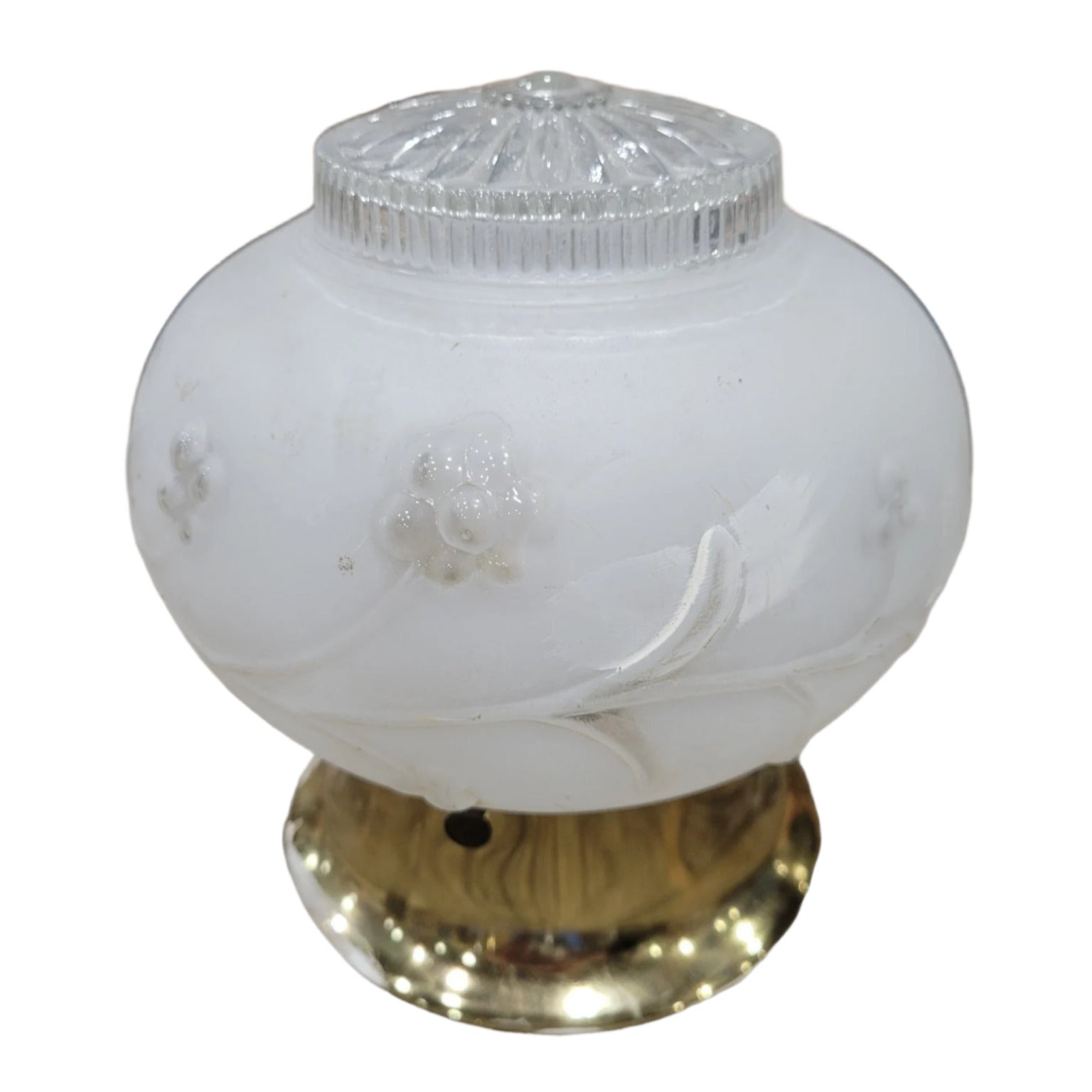 Vintage Frosted Glass Globe Light Fixture