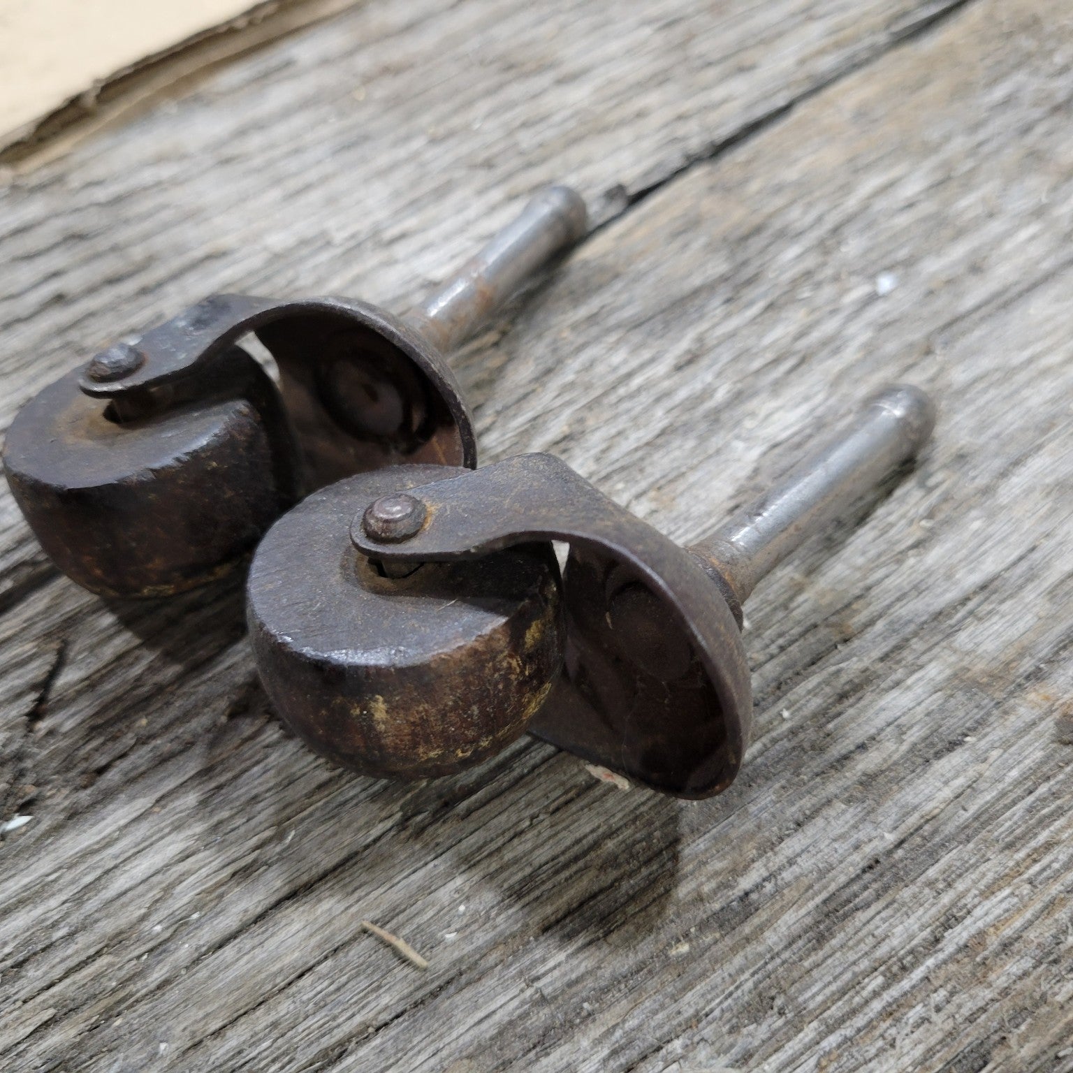 Antique Metal Furniture Casters (Set of 2)