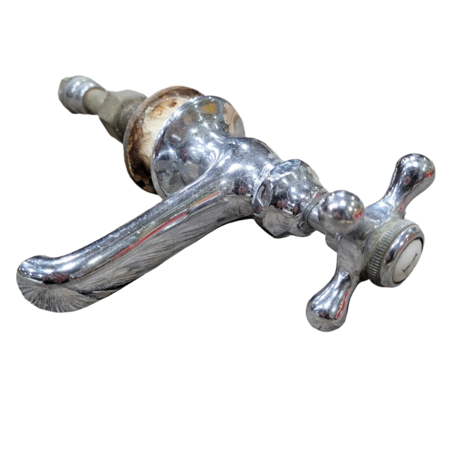Vintage Chrome Hot Water Faucet Handle