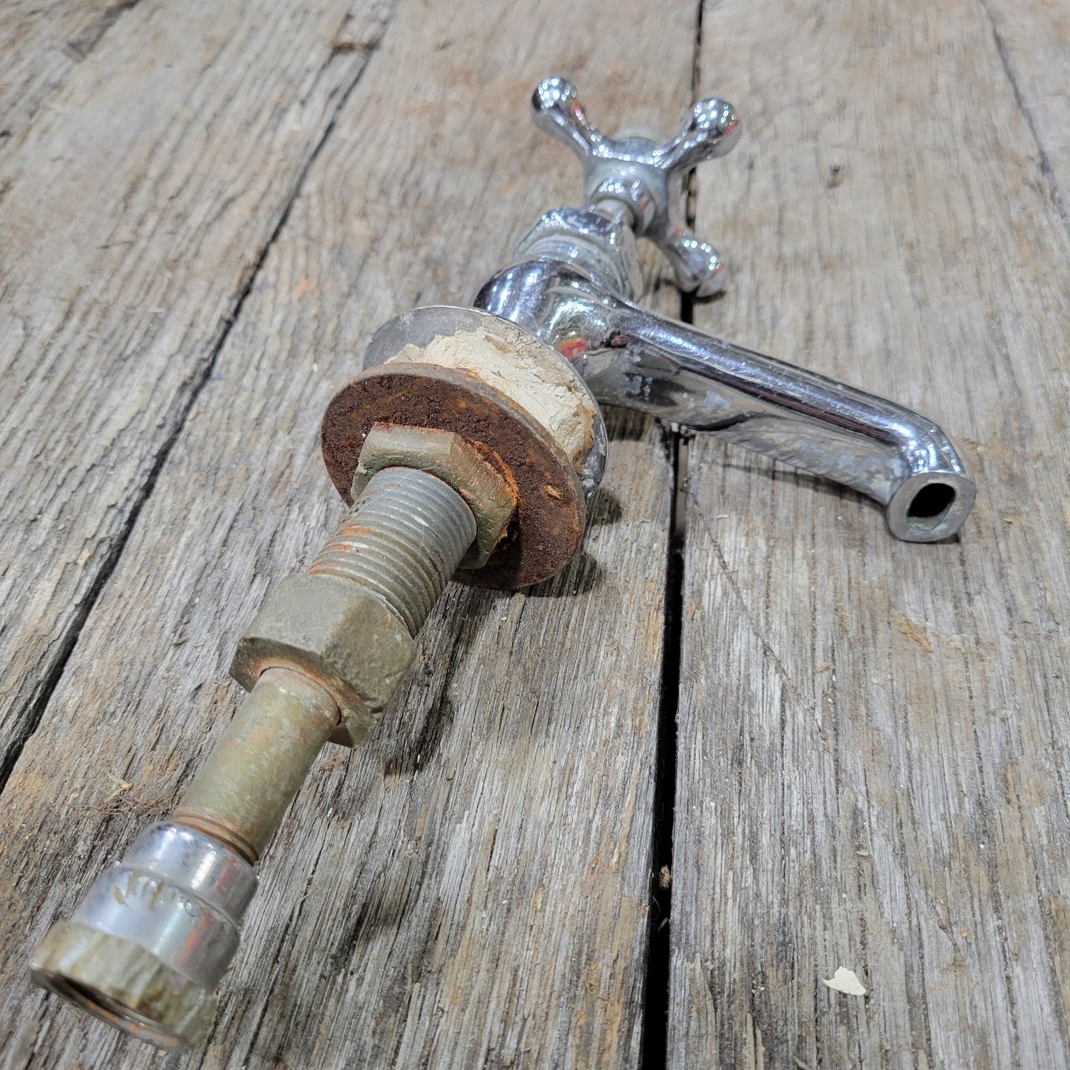 Vintage Chrome Hot Water Faucet Handle