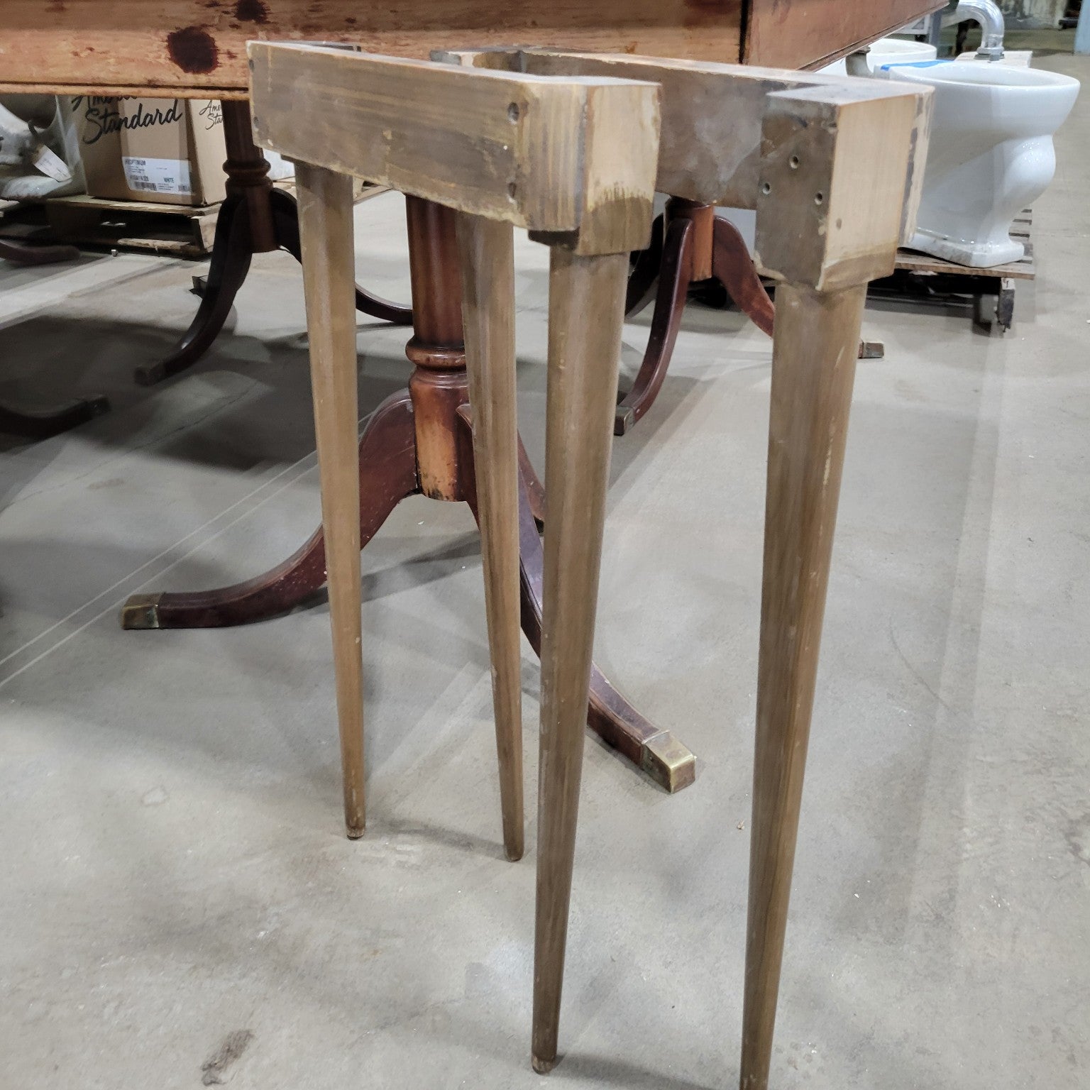 Vintage Wooden Tapered Table Legs (Set of 2)