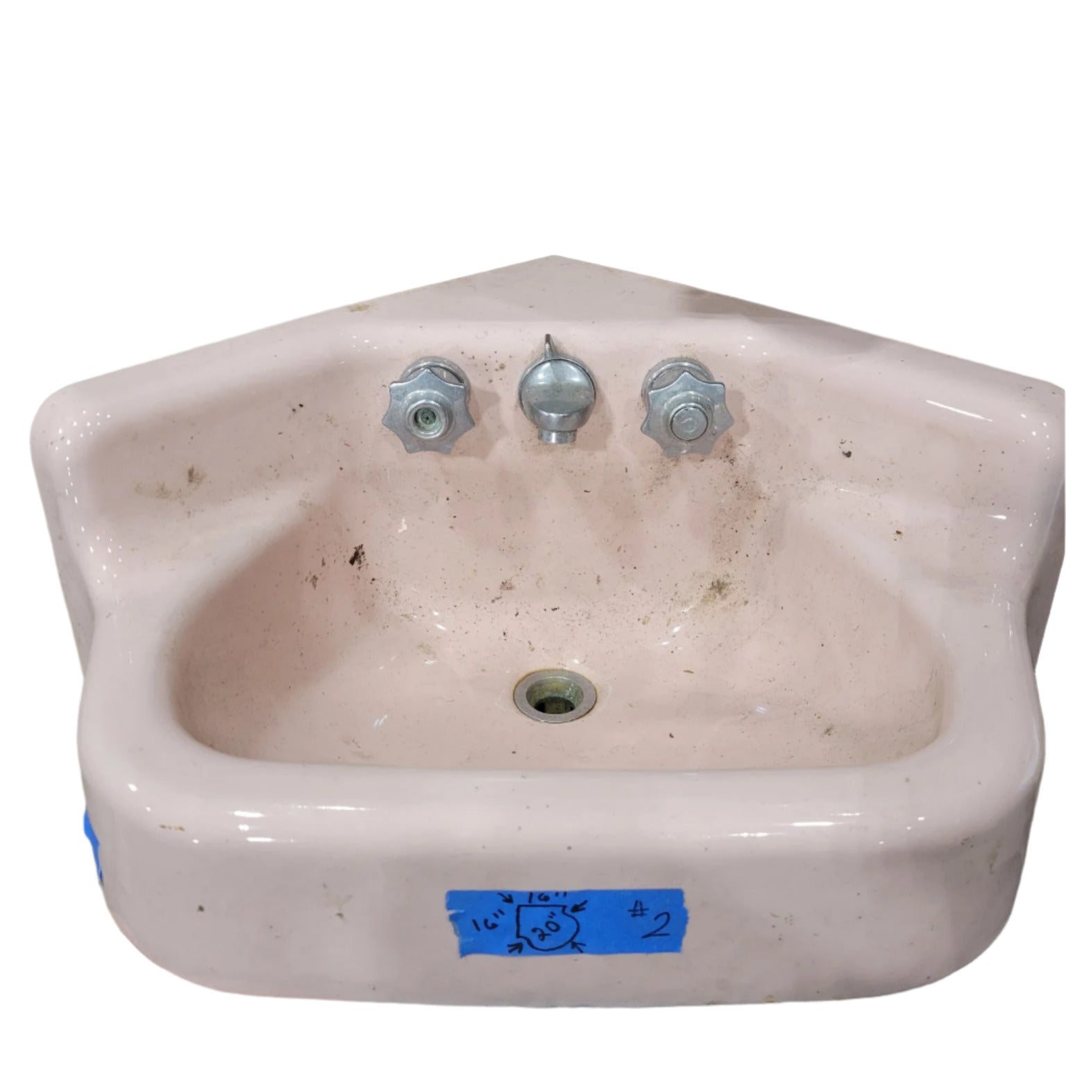 American Standard Cast Iron Wall-Mount Sink – Pink