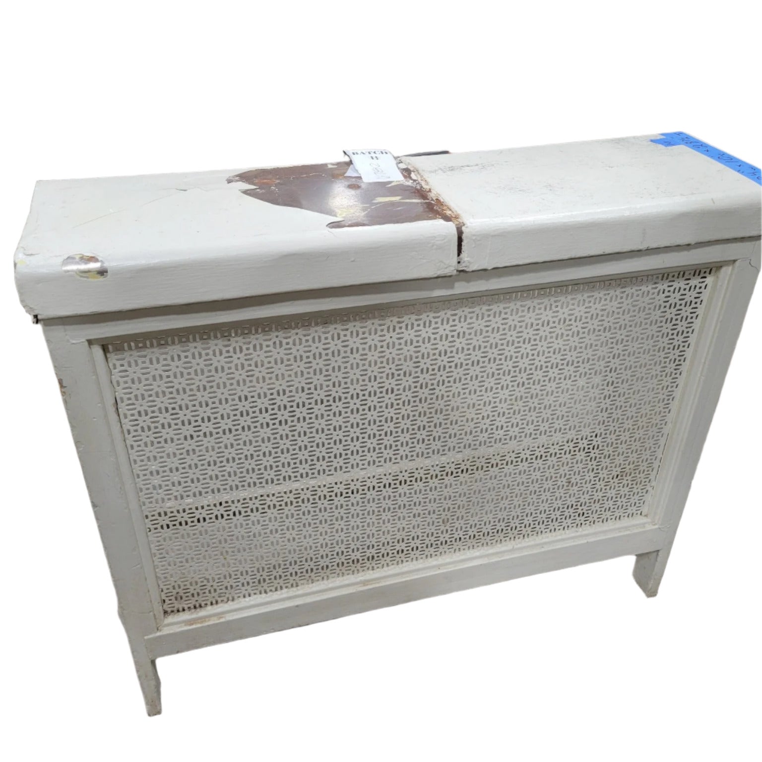 Antique Metal Radiator Cover with Decorative Grille
