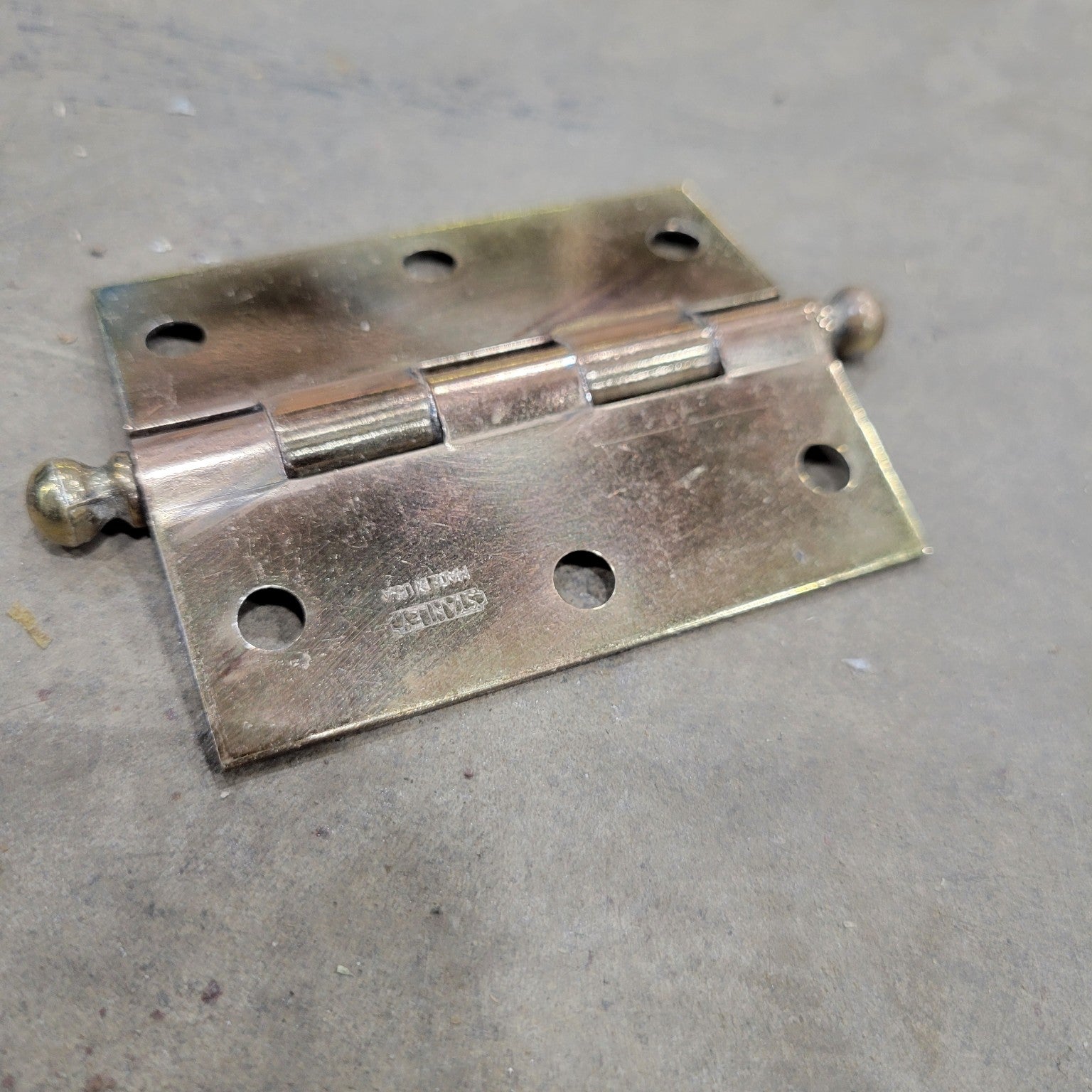 Brass Ball-Tip Door Hinges – 2 ³/₁₆" x 2 ½" – Vintage Style