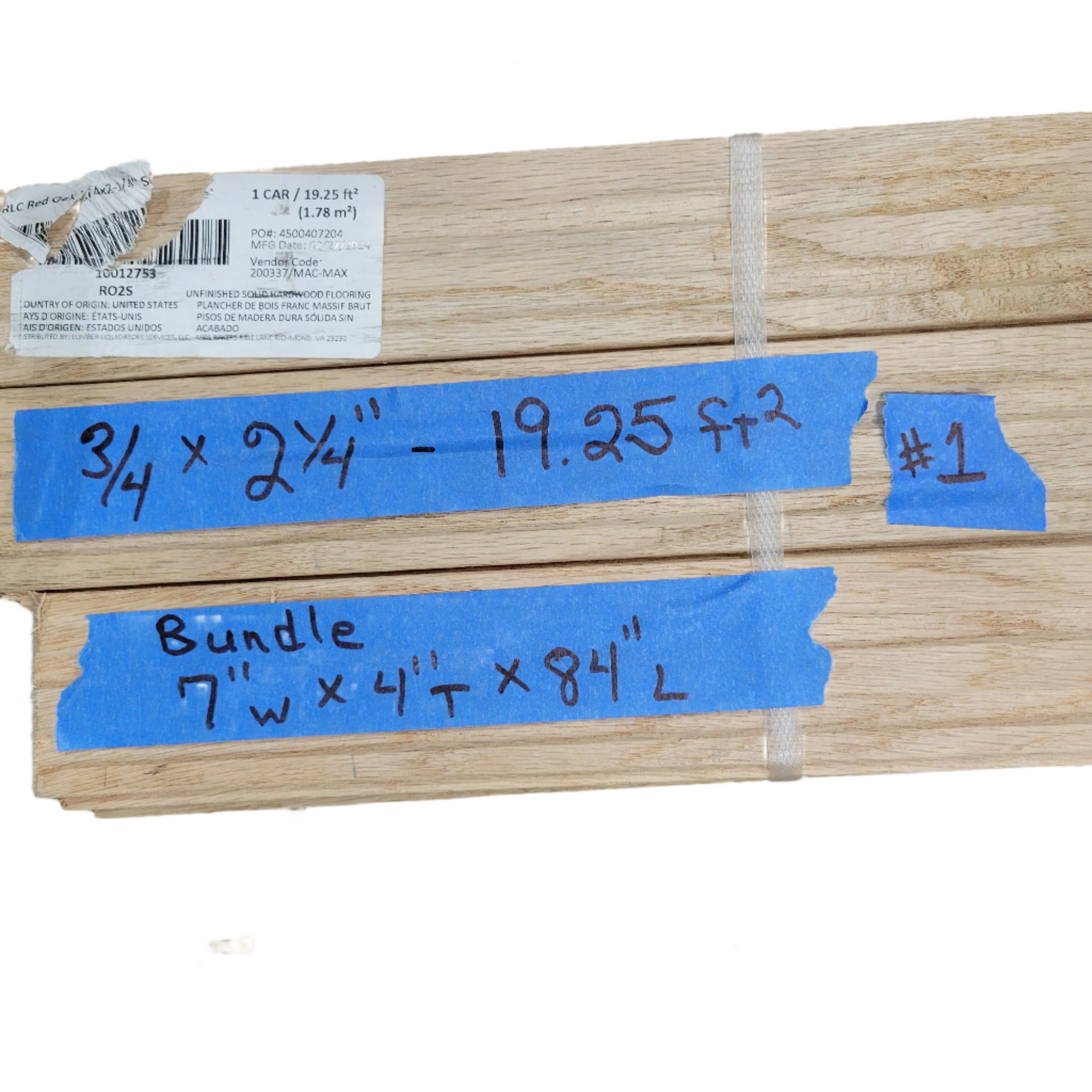 Unfinished Solid Red Oak Hardwood Flooring Bundle