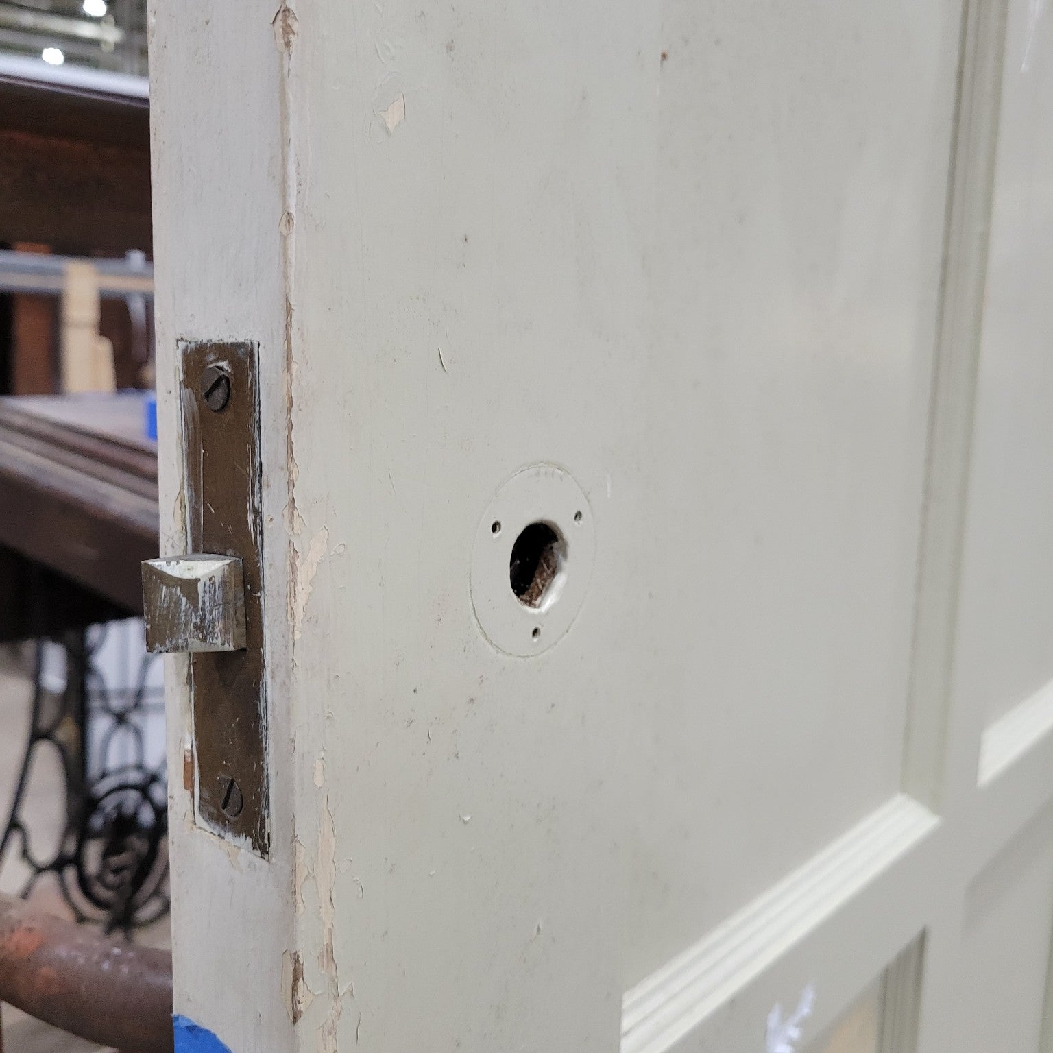 Antique 8-Panel Solid Wood Interior Door