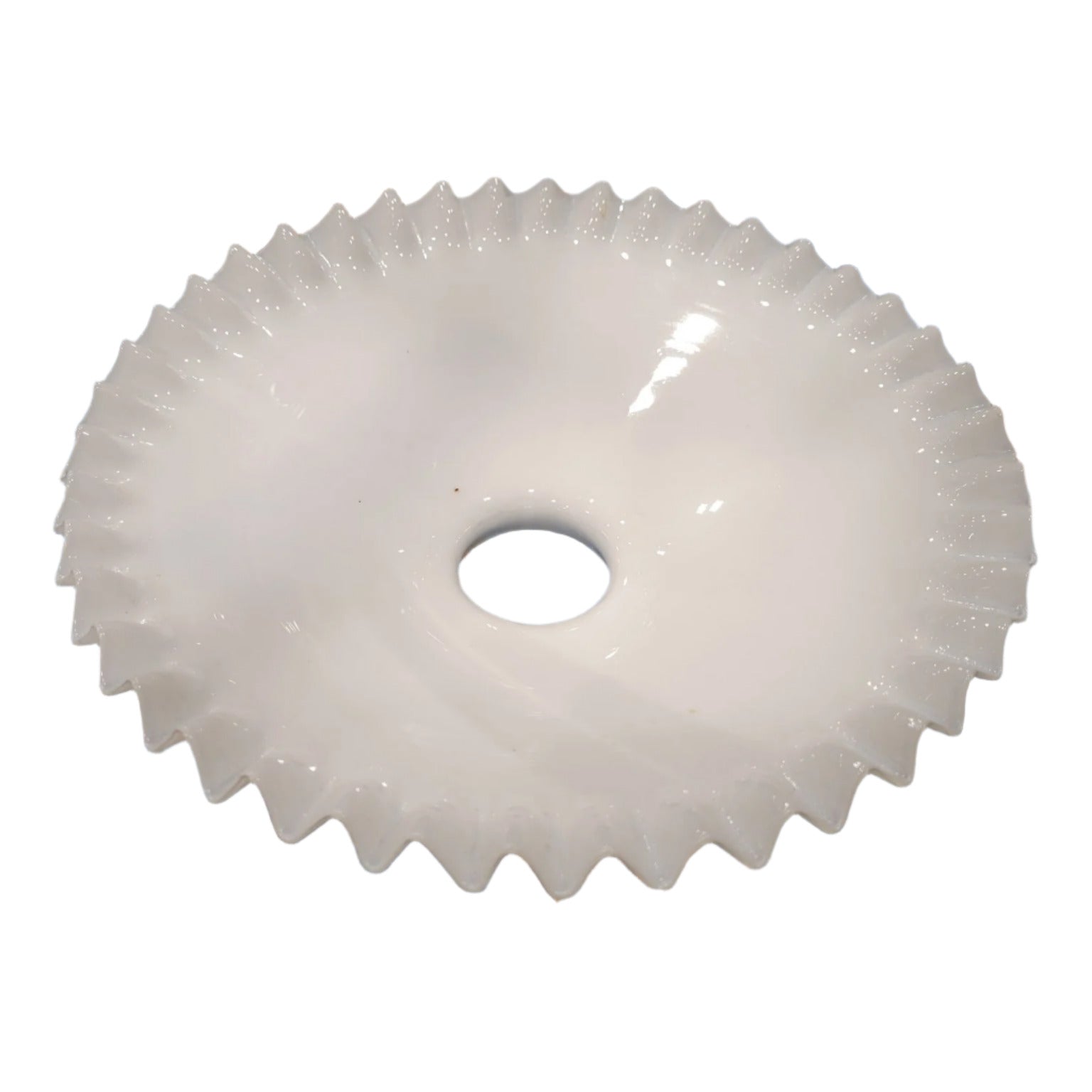Vintage White Milk Glass Ruffled Shade