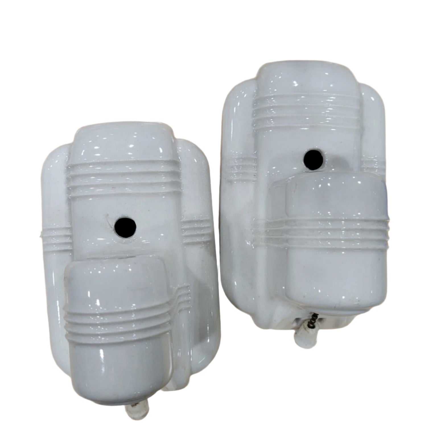 Art Deco White Porcelain Wall Sconce