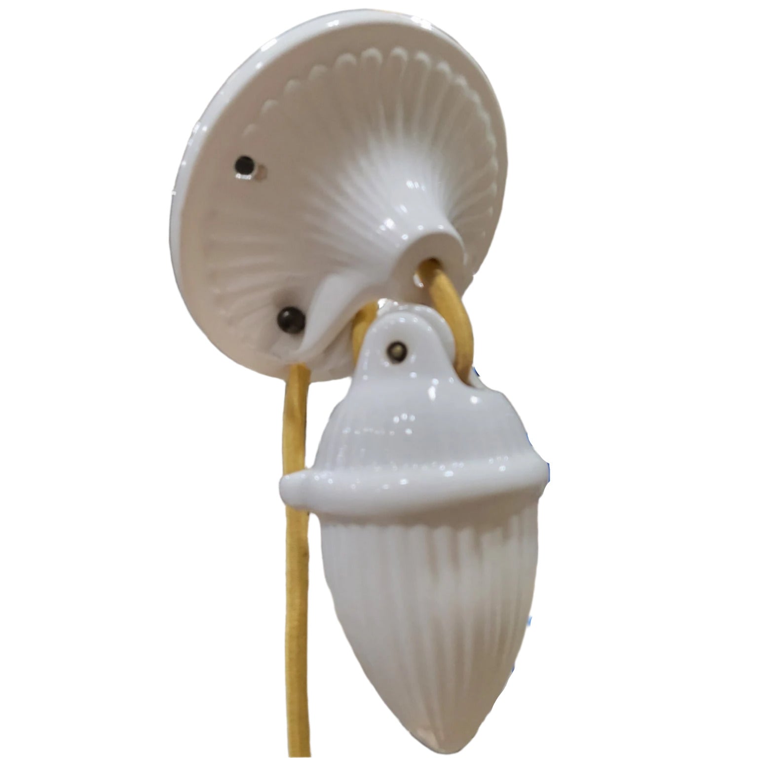 Vintage White Porcelain Pendant Light