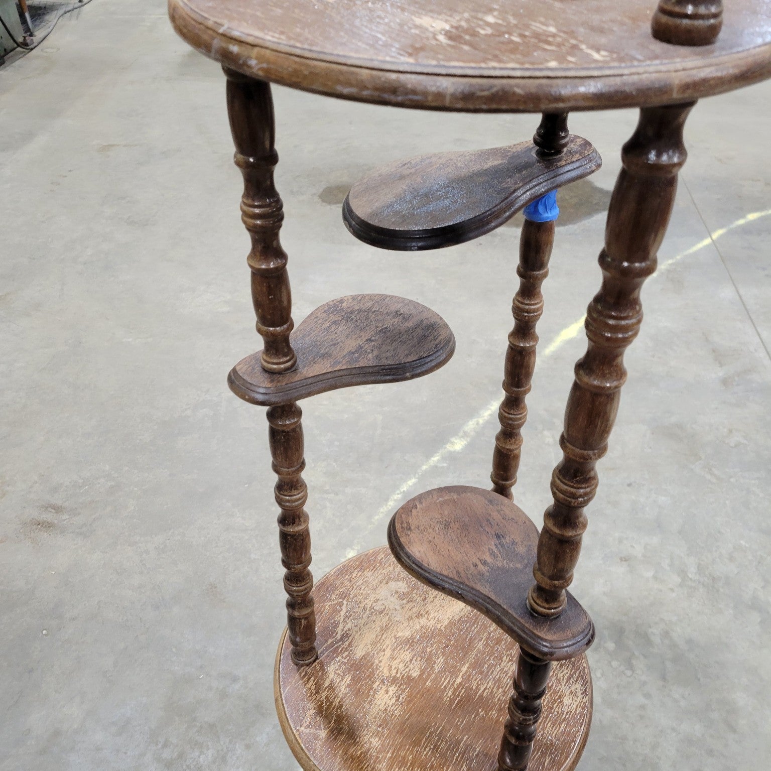Vintage Multi-Tier Wooden Plant Stand
