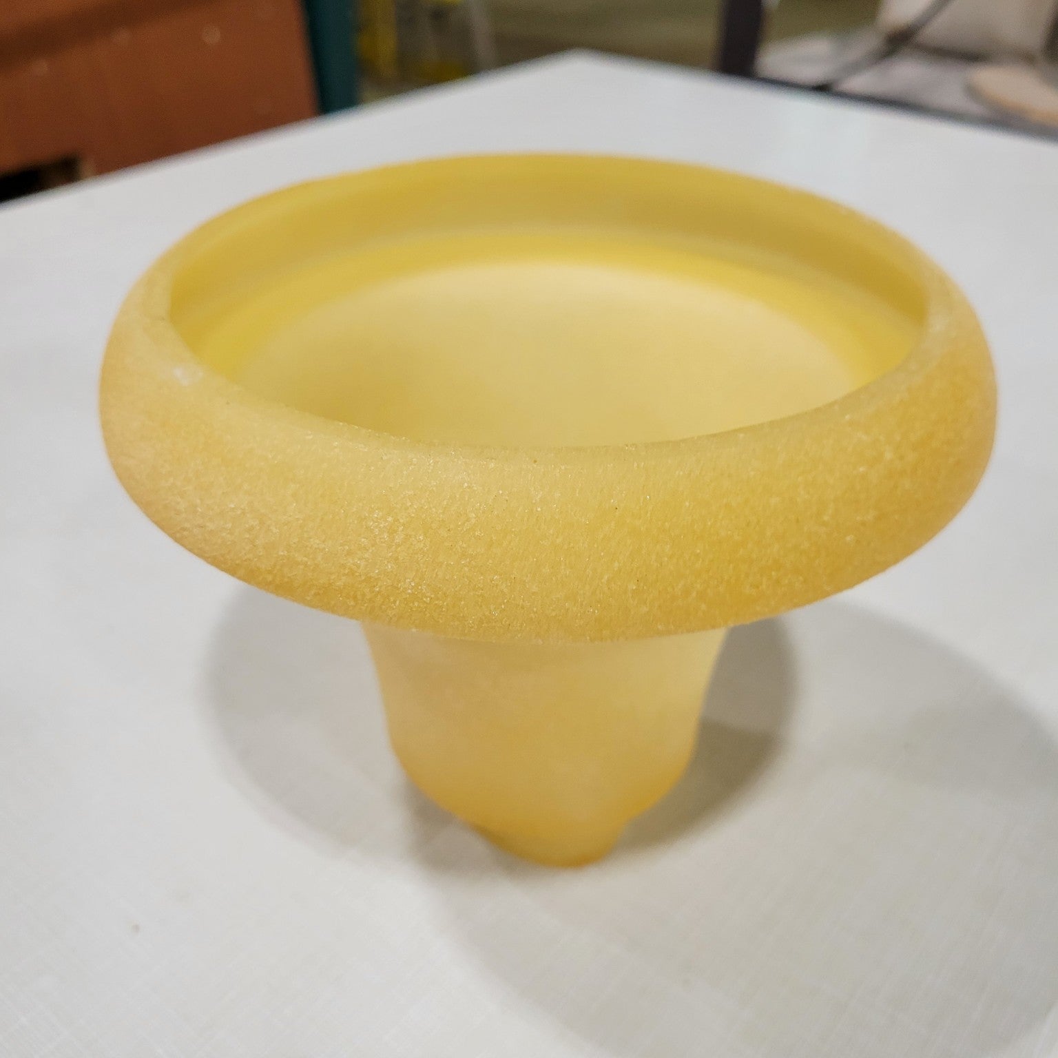 Set of 4 Amber Frosted Glass Light Shades