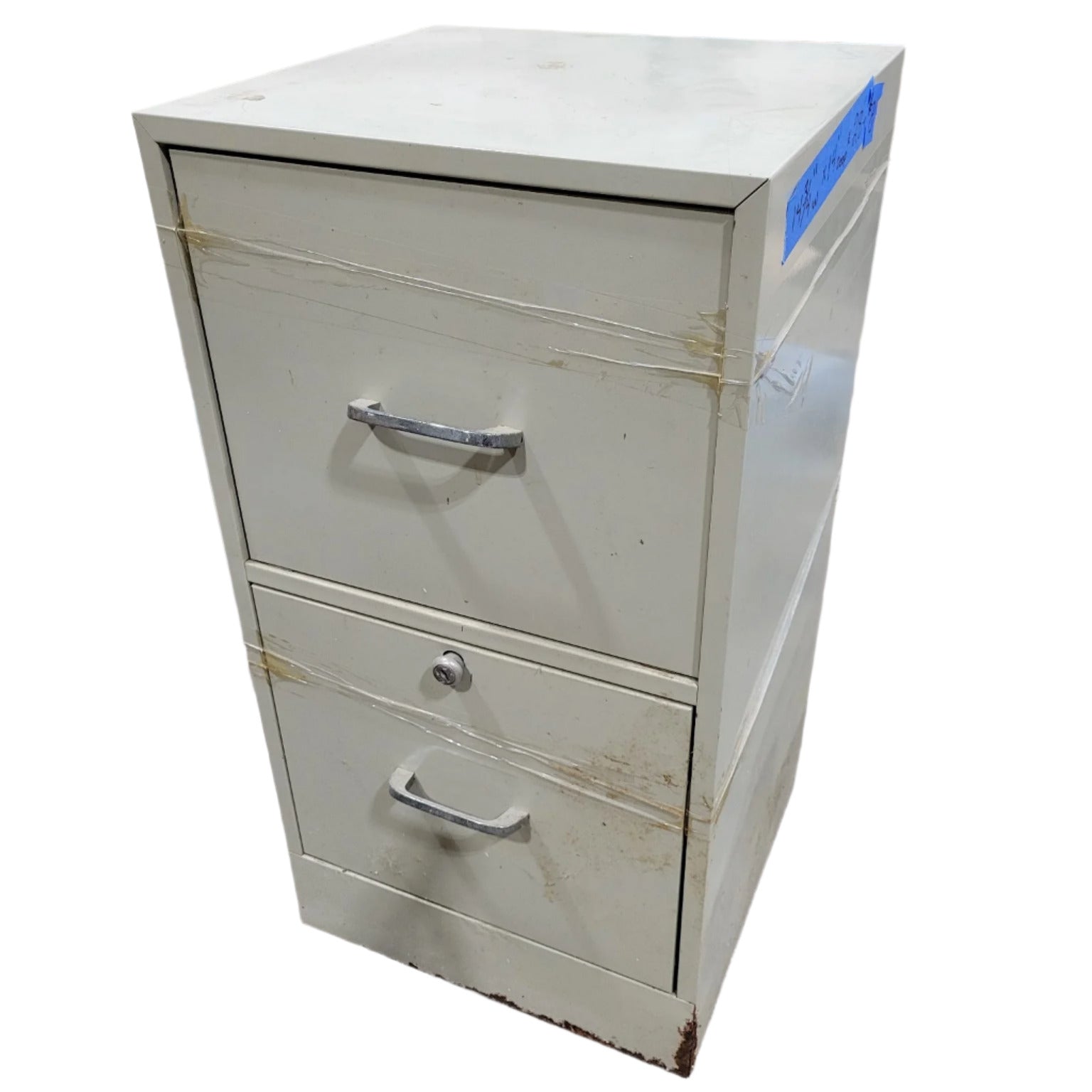 Vintage Metal Two-Drawer Filing Cabinet
