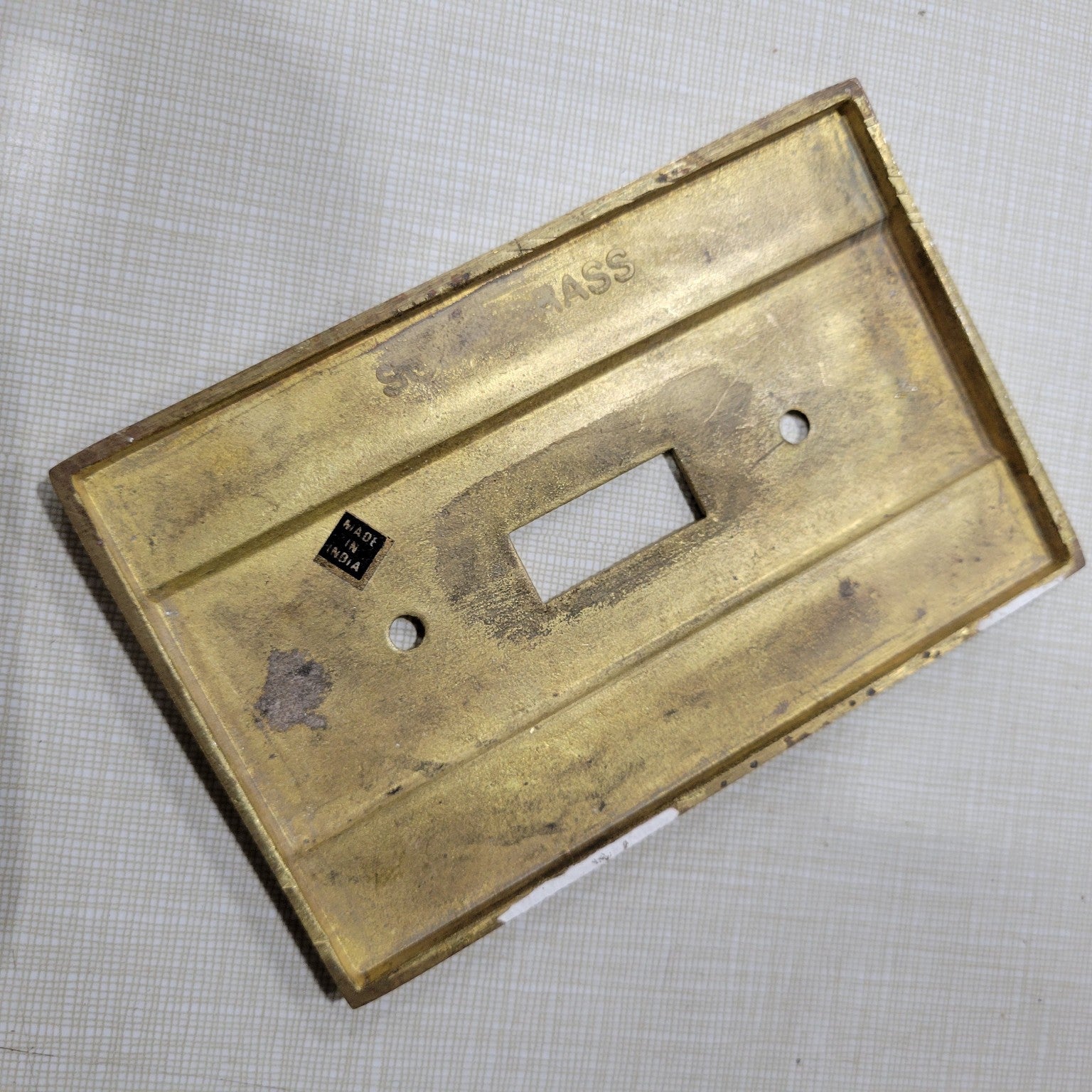 Brass Toggle Switch Plate Cover