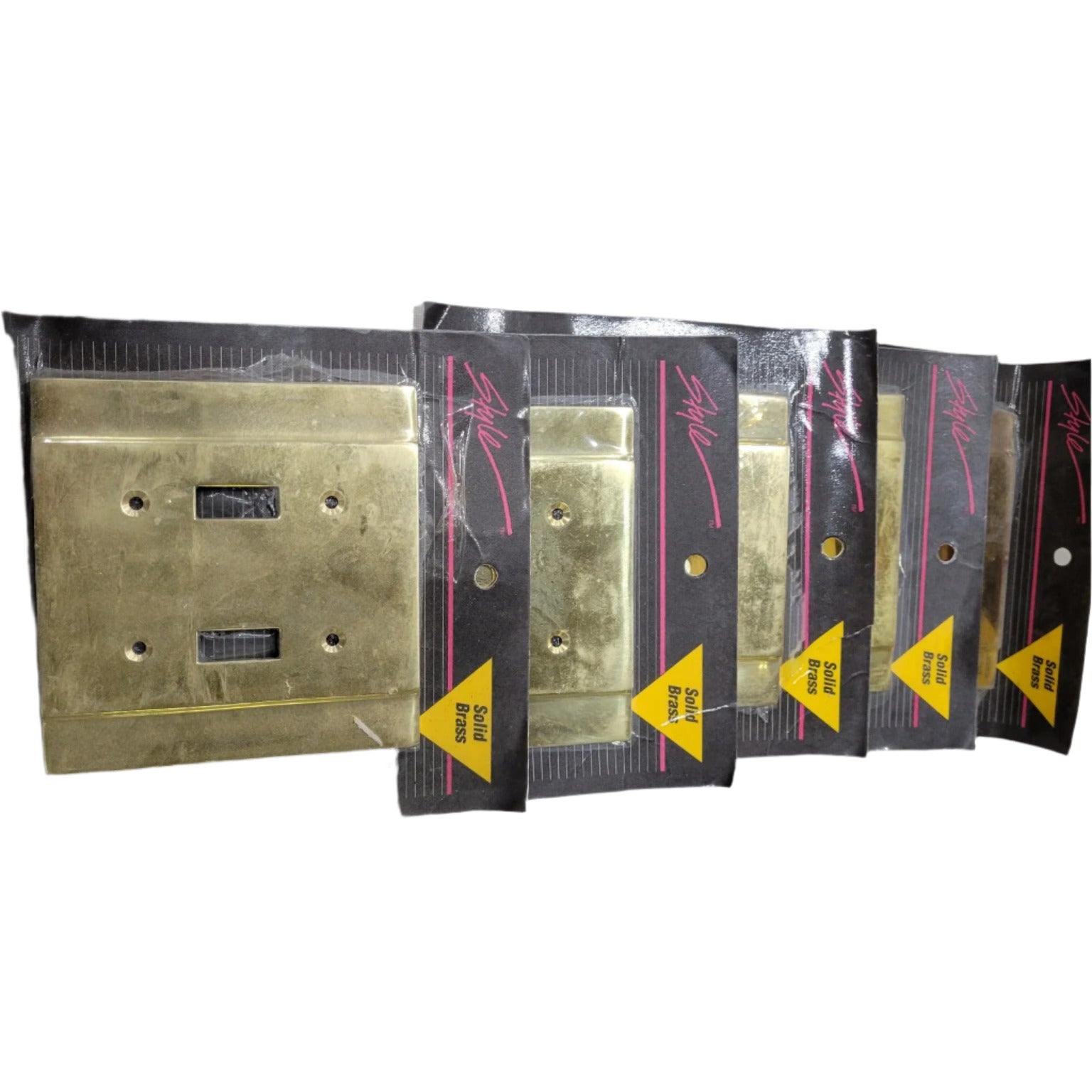 Solid Brass Double Switch Cover Plate