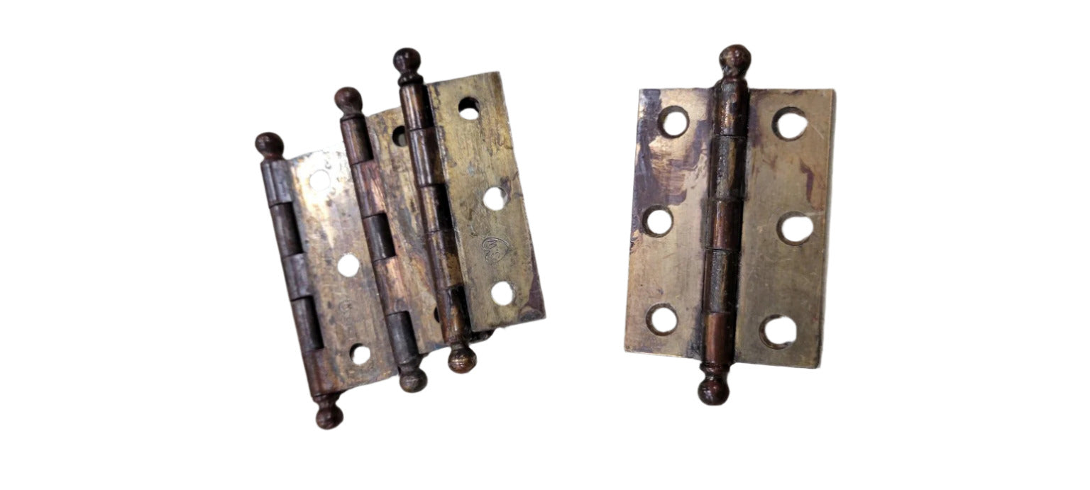 Antique Brass Ball-Tip Hinges (Set of 4)