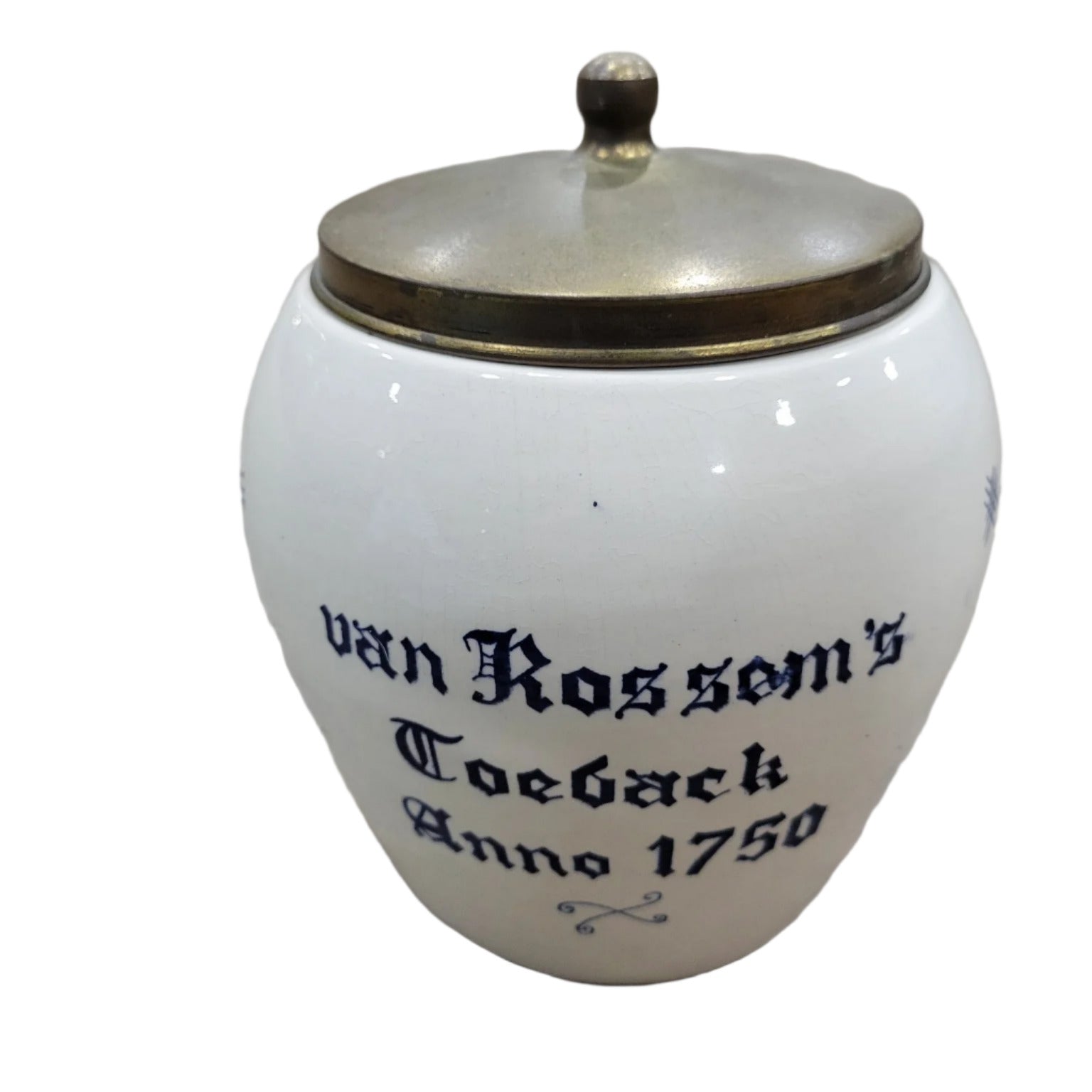 Van Rossom’s Toeback Ceramic Tobacco Jar