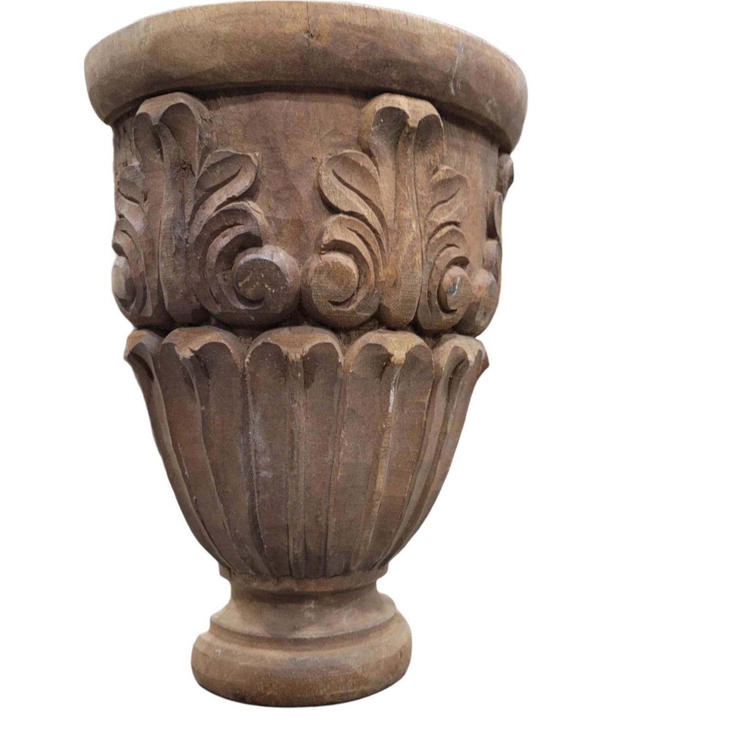 Hand-Carved Wooden Wall Bracket / Architectural Corbel
