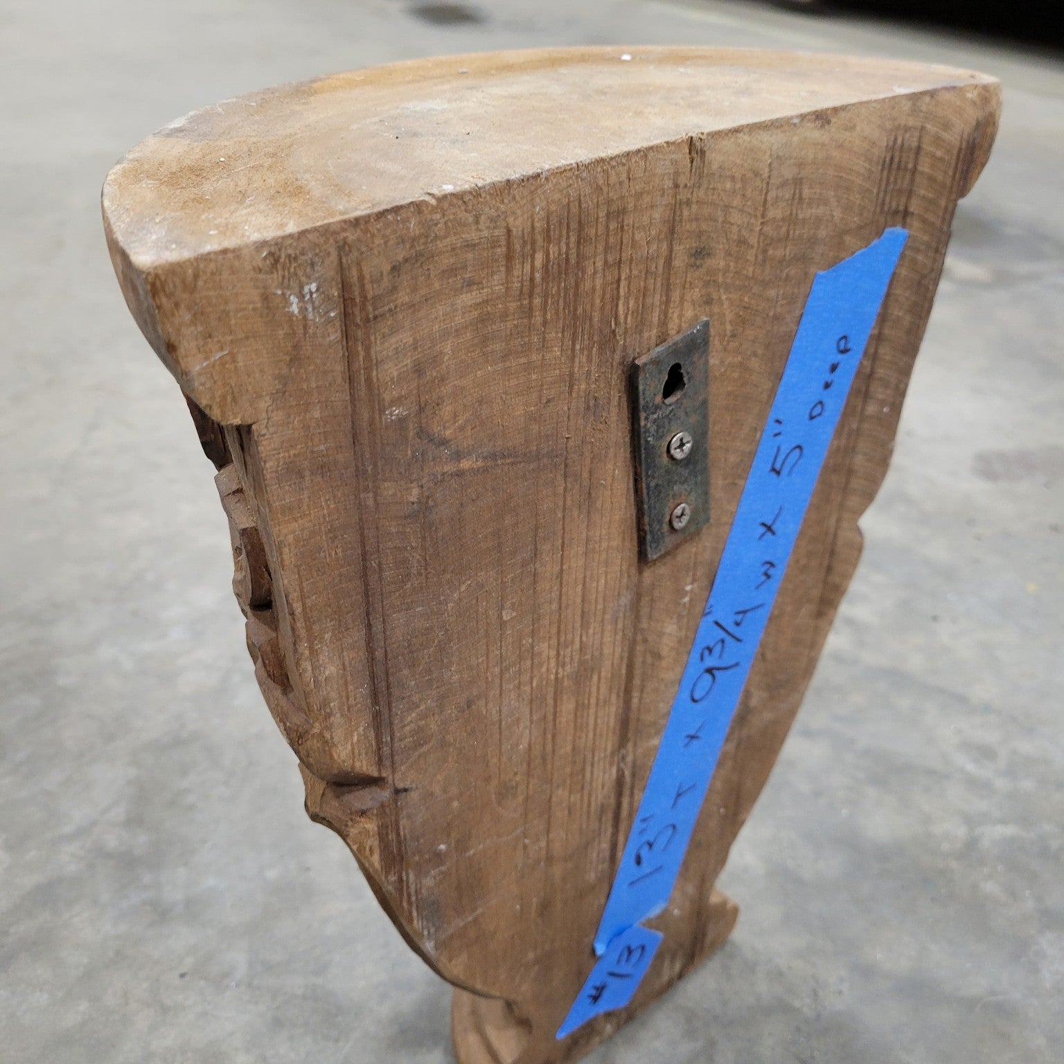 Hand-Carved Wooden Wall Bracket / Architectural Corbel