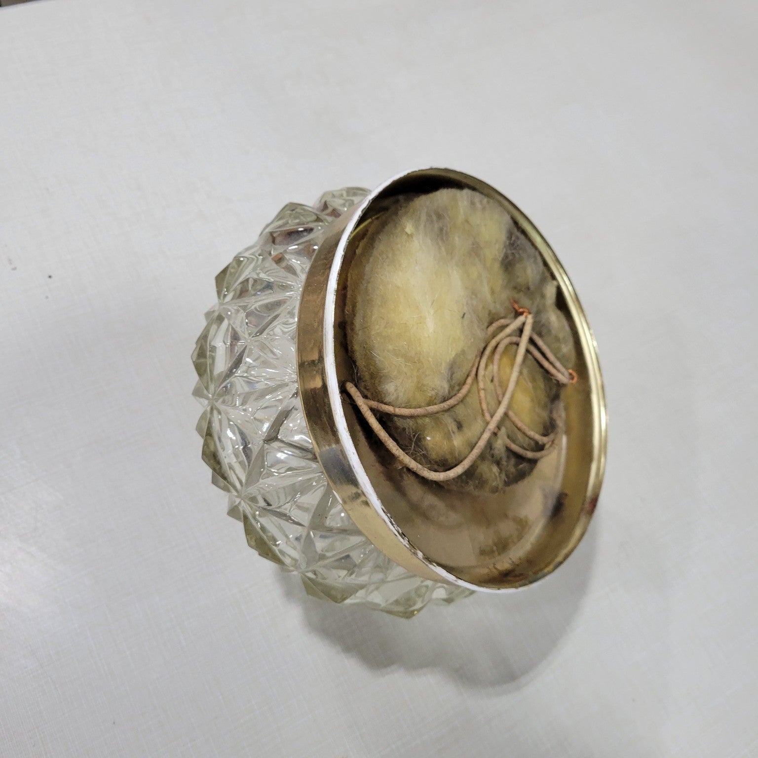 Vintage Cut Glass Ceiling Light Fixture