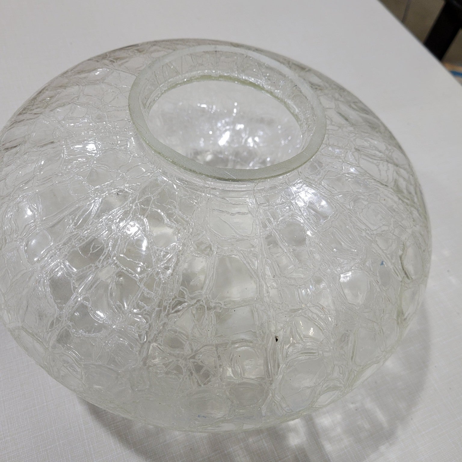 Vintage Crackled Glass Light Globe