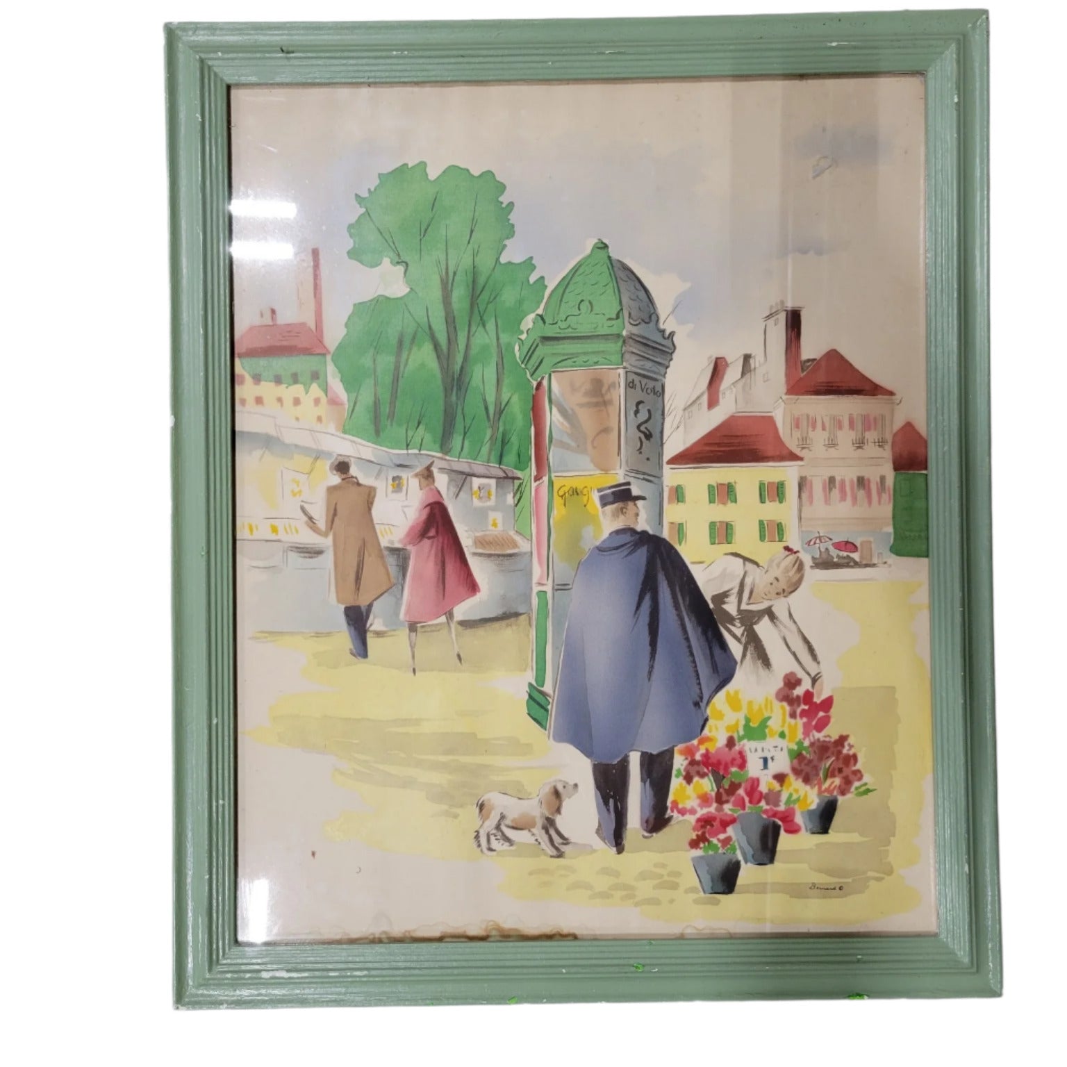 Bernard Picture Co. NYC Watercolor Print – Parisian Scene
