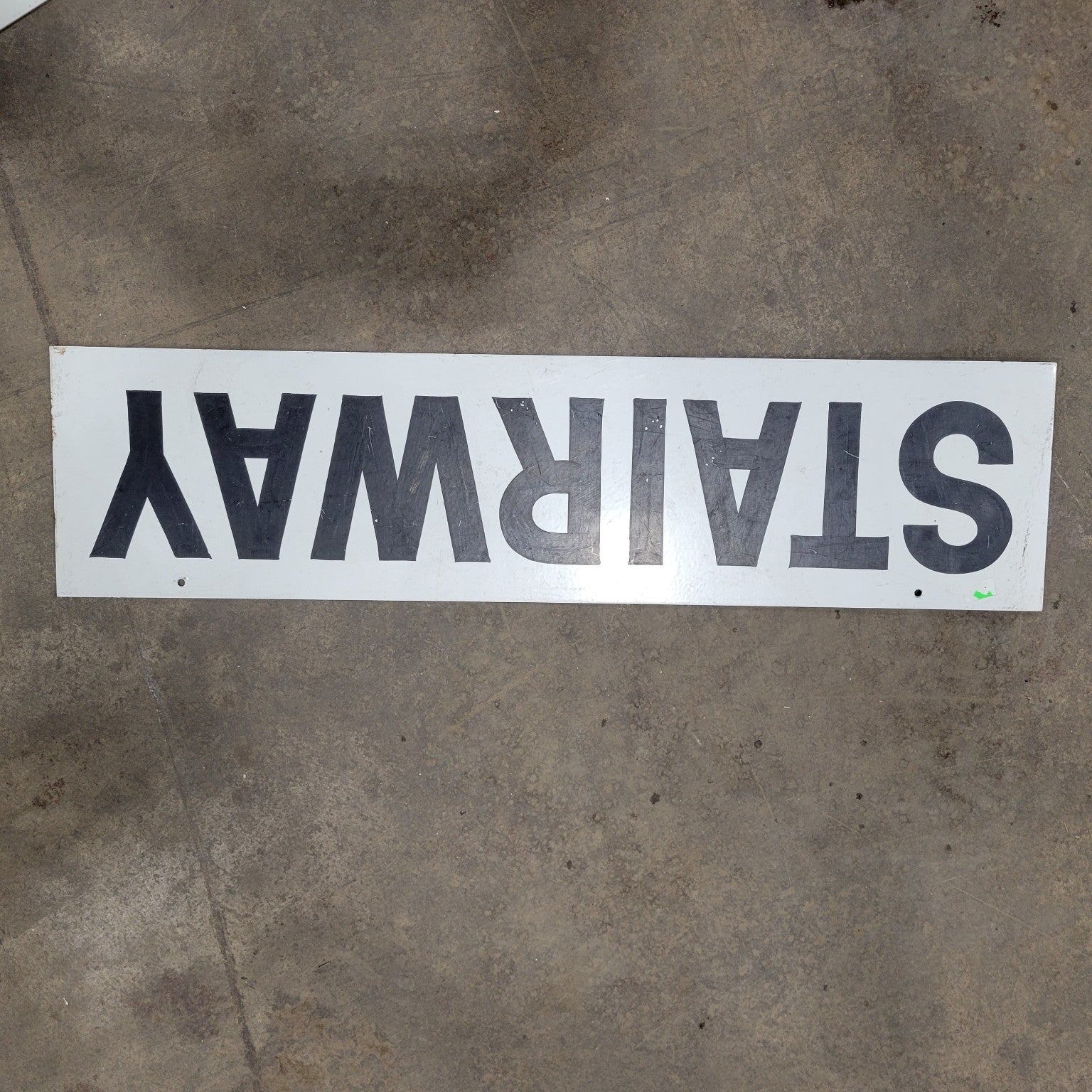 Vintage Metal Stairway Sign