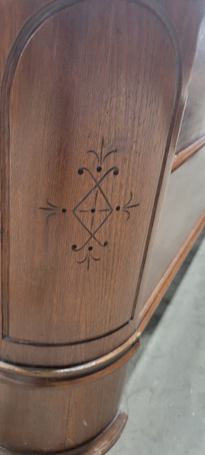 Victorian Renaissance Revival Walnut Bed