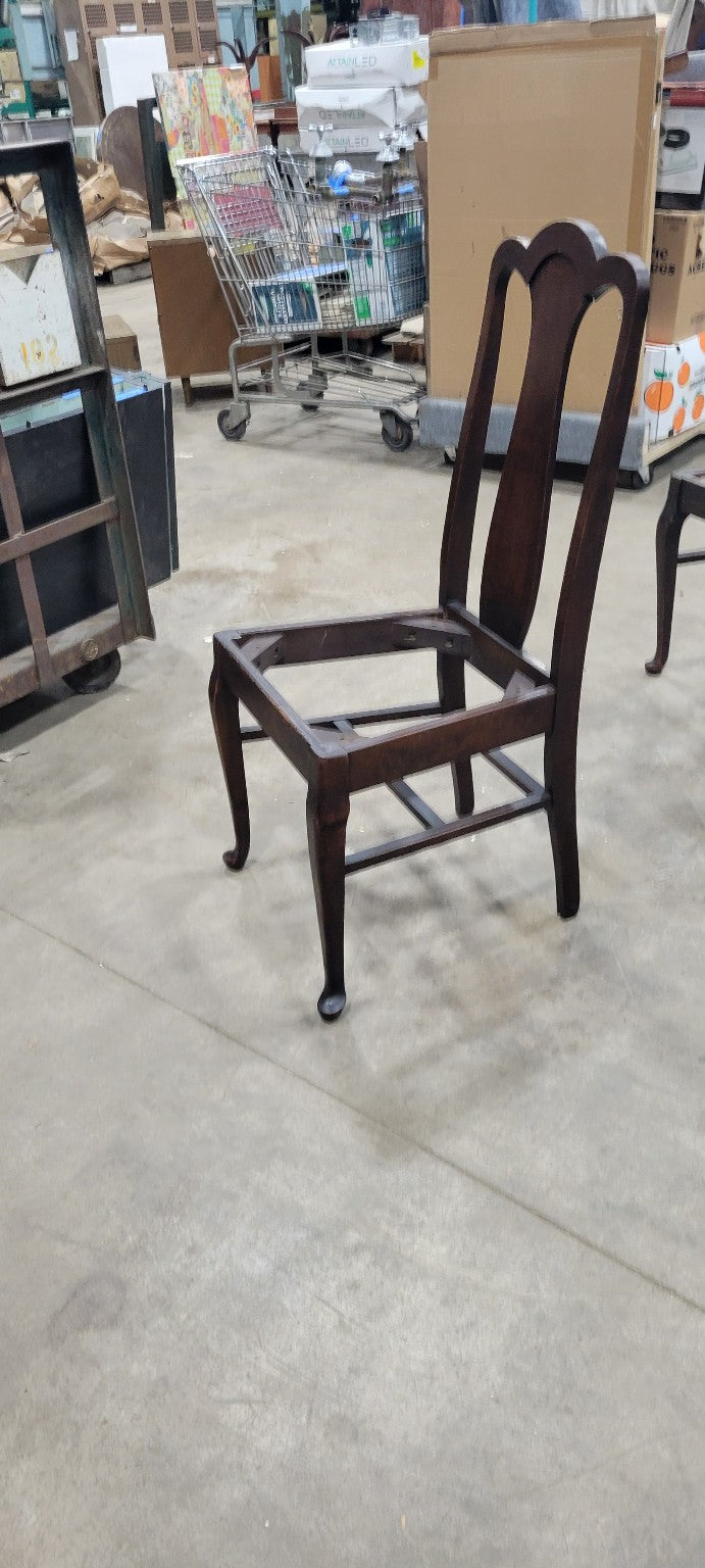 Set of Three Queen Anne Style Dining Chairs (Unupholstered)