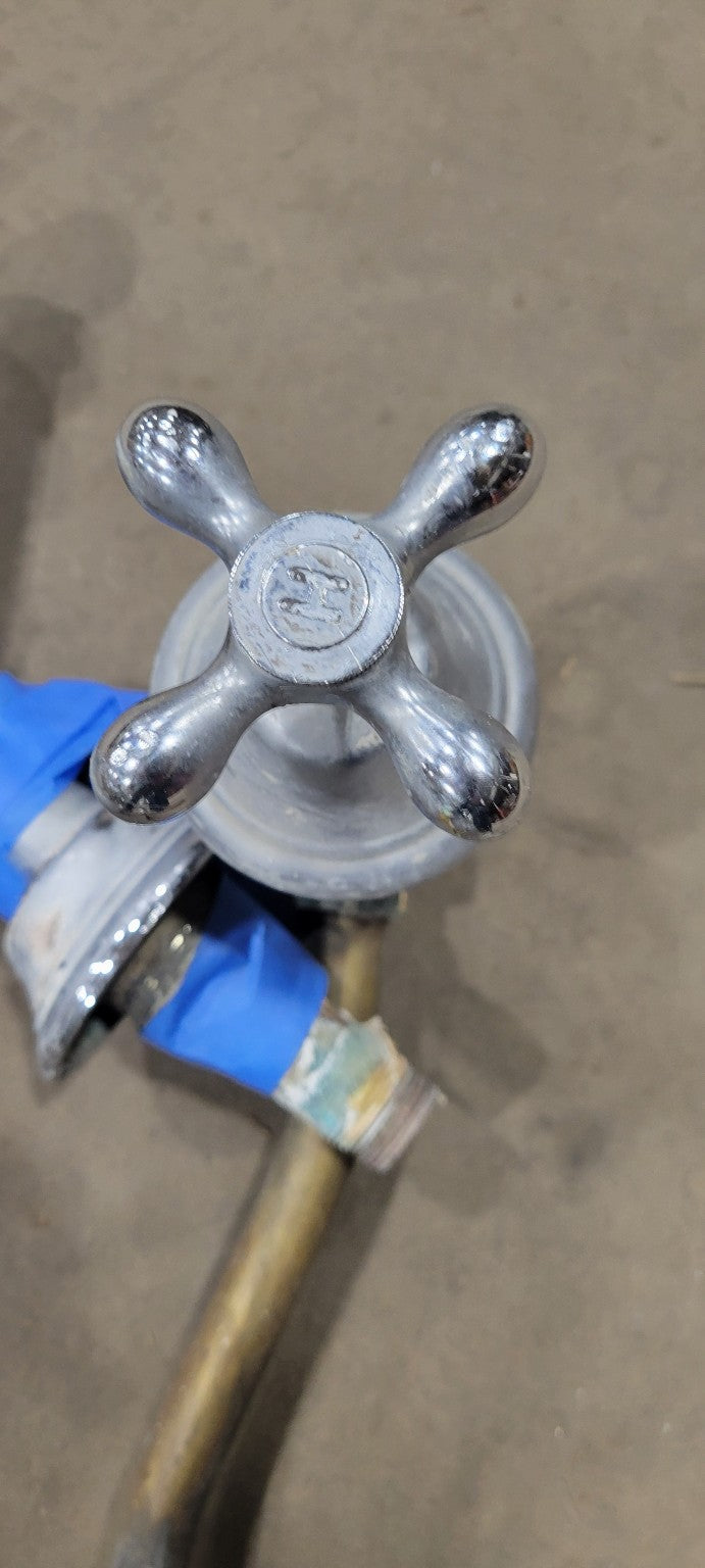 Vintage Industrial 4-Handle Faucet Assembly