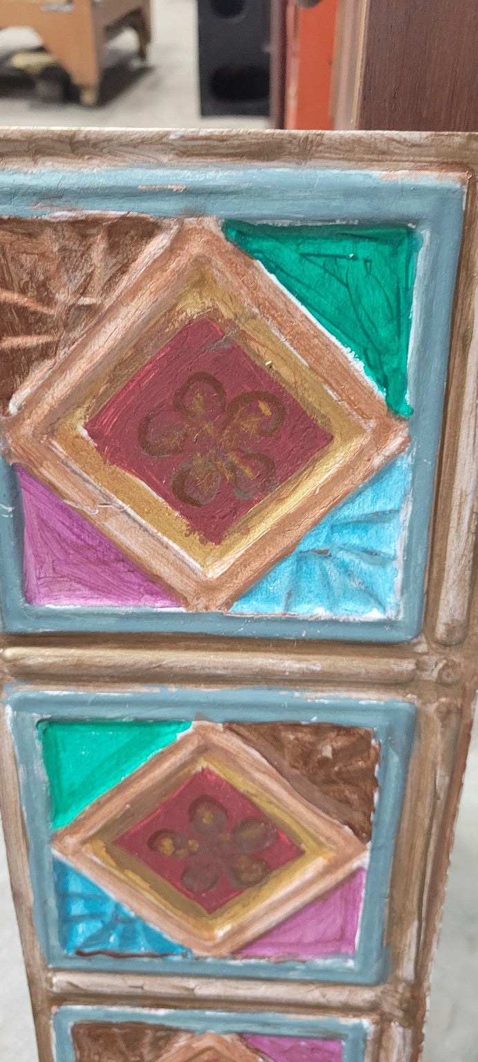 Hand-Painted Mosaic-Style Mirror
