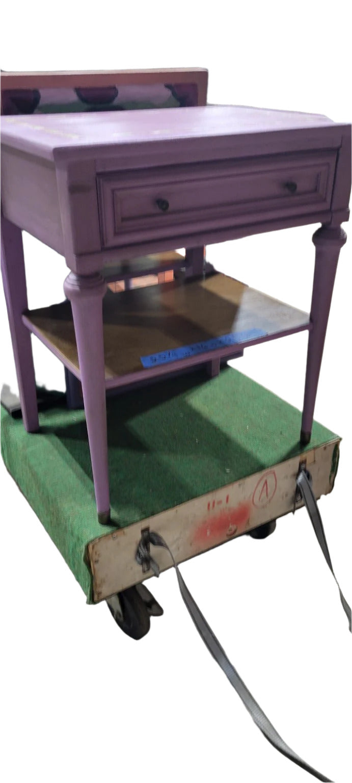 Vintage Hand-Painted Side Table by White Fine Furniture