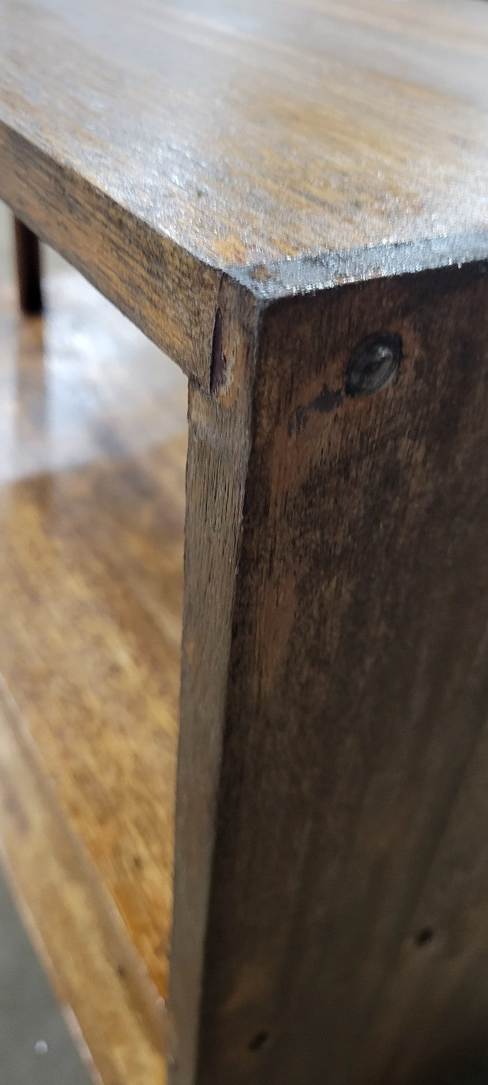 Vintage Wooden Three-Tier Side Table