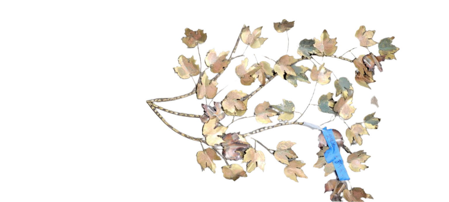Vintage Metal Leaf Wall Hanging