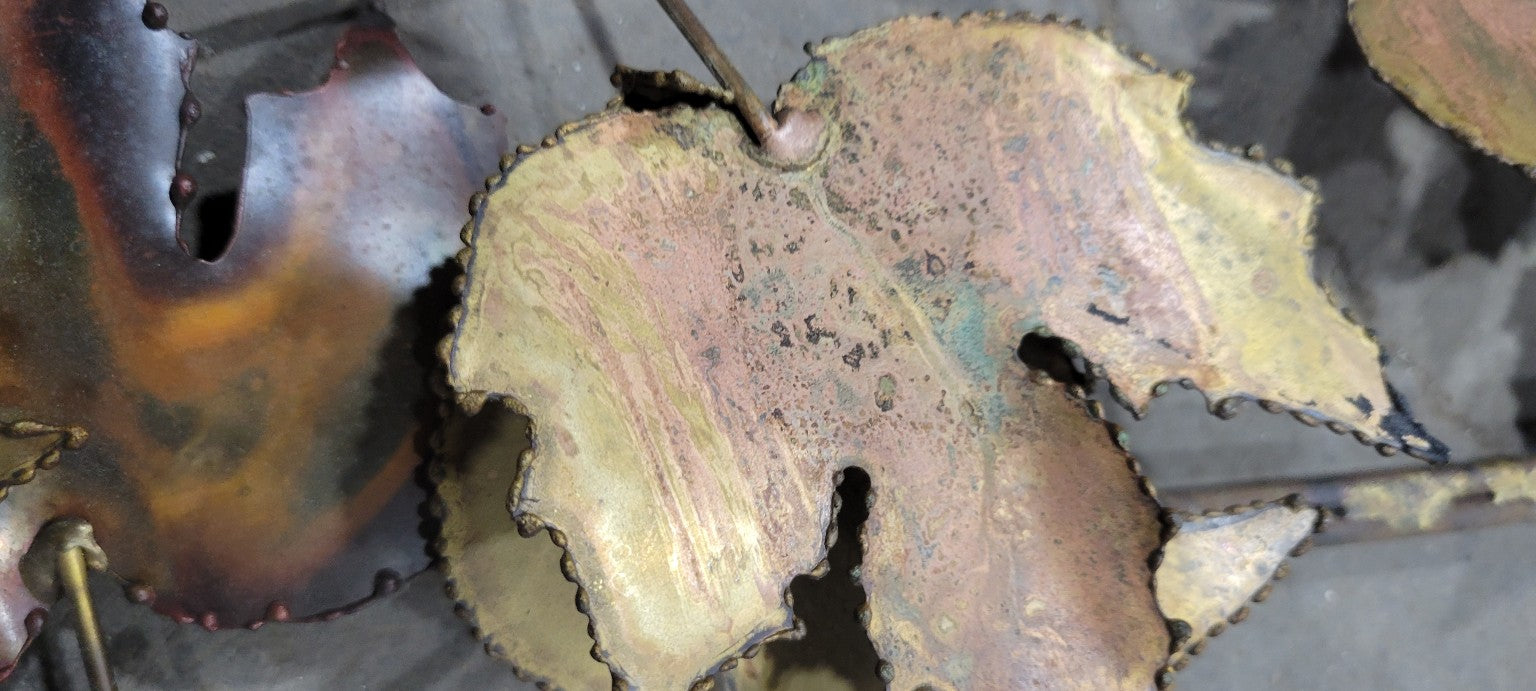 Vintage Metal Leaf Wall Hanging